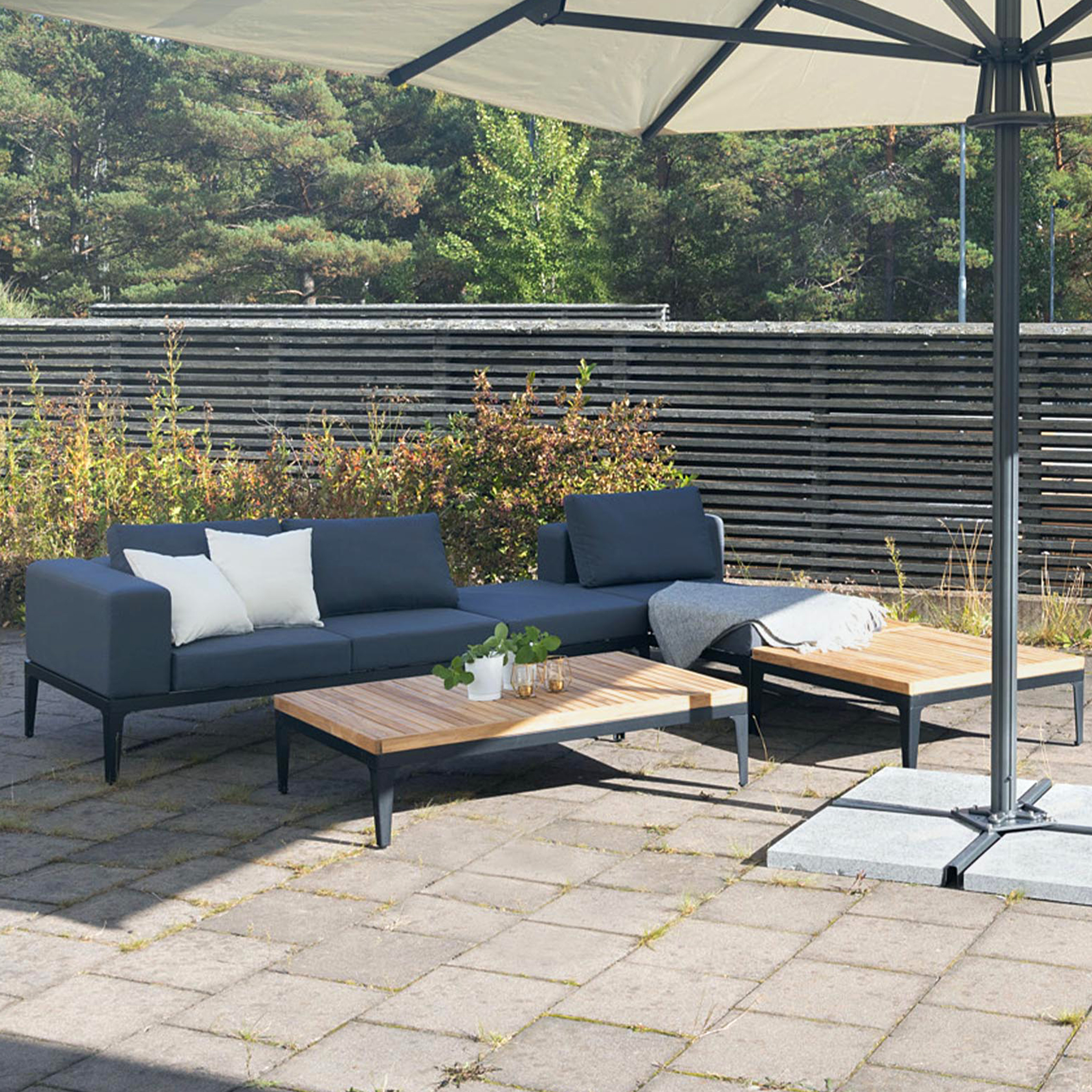 Loungegrupp för trädgården | Teak och aluminium | Lyfco Björkskär Loungegrupp för trädgården | Teak och aluminium | Lyfco Björkskär
