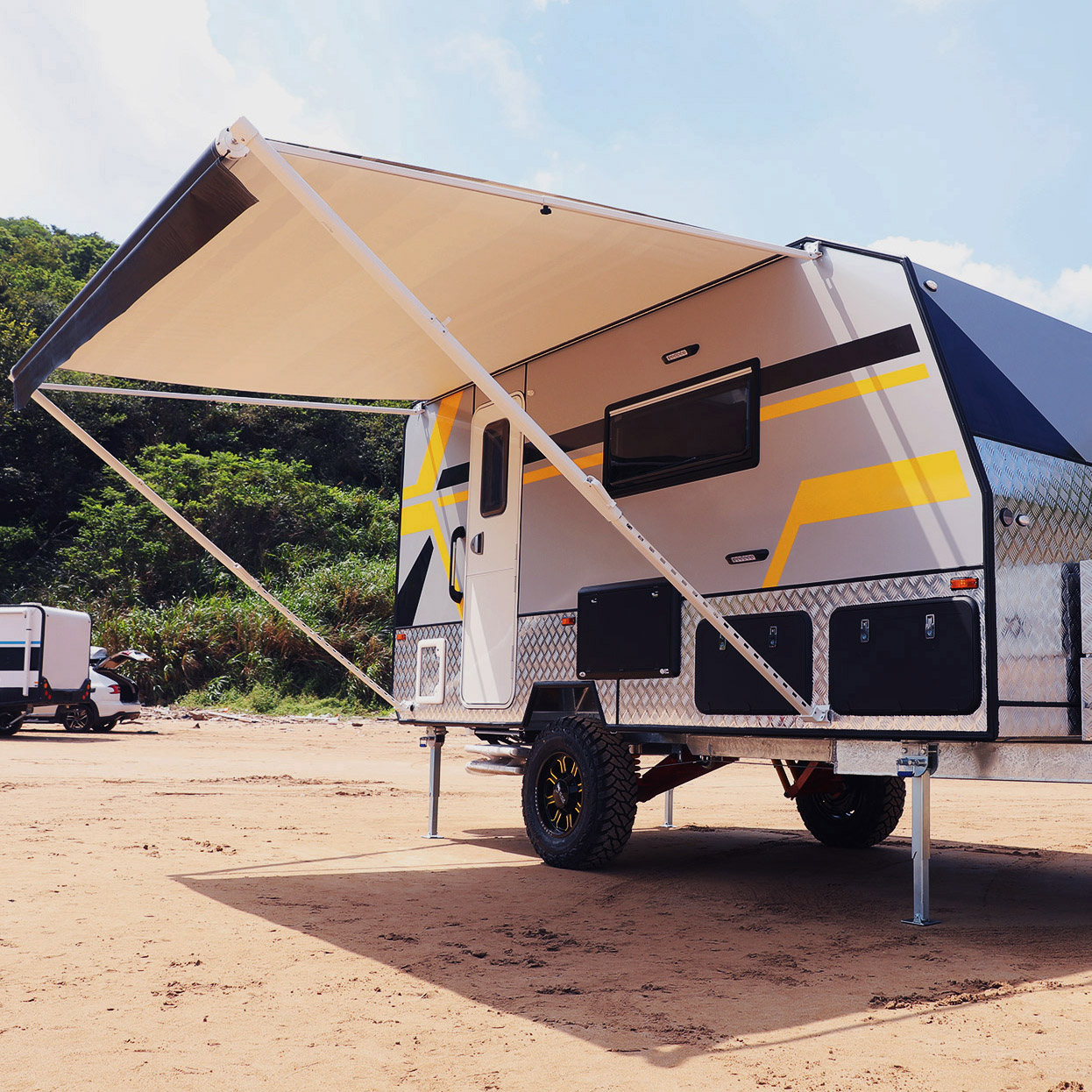 Markis f�r husvagn | V�ggmonterad
