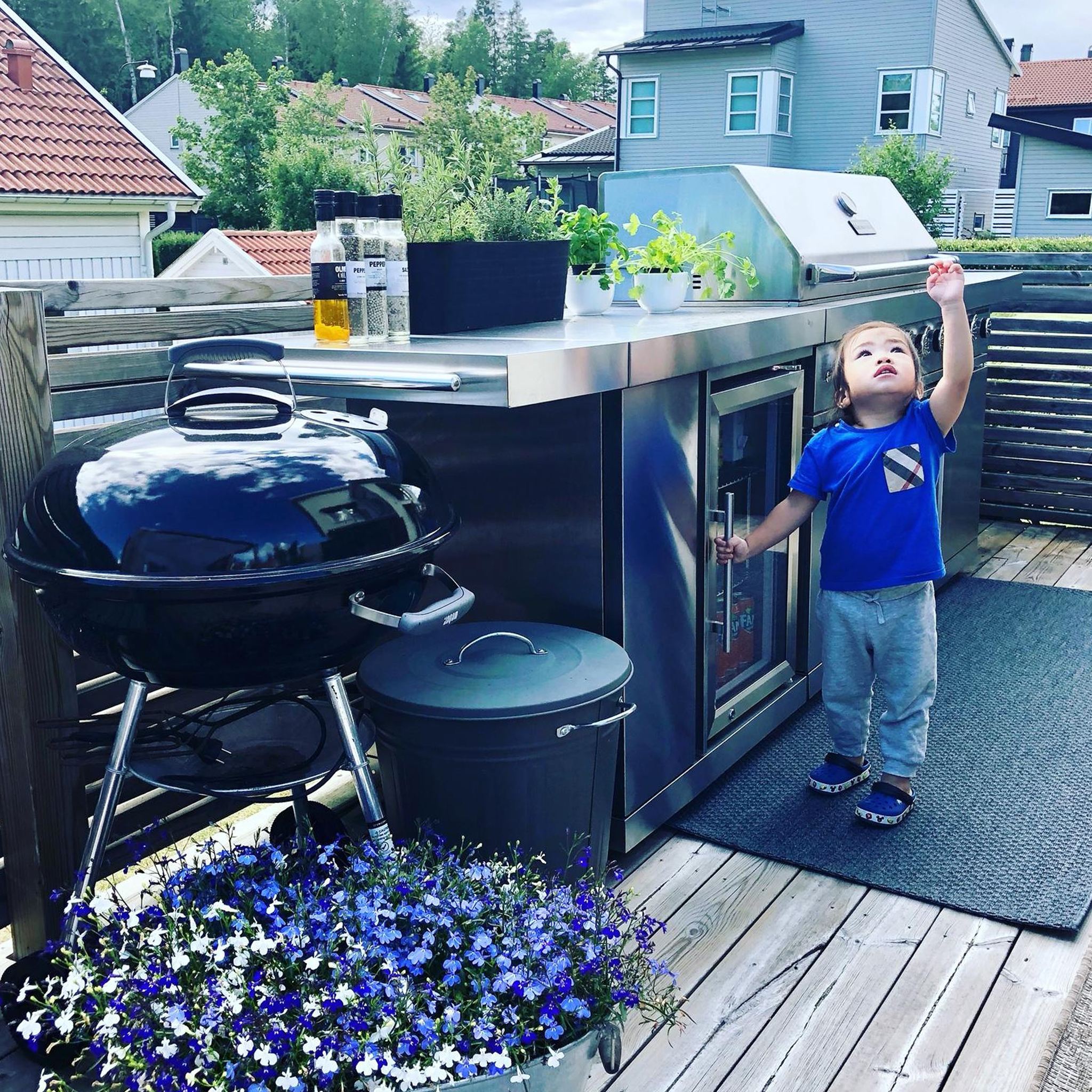 Stor rostfri gasolgrill/utekök med varmluftsfunktion | New Orleans Stor rostfri gasolgrill/utekök med varmluftsfunktion | New Orleans