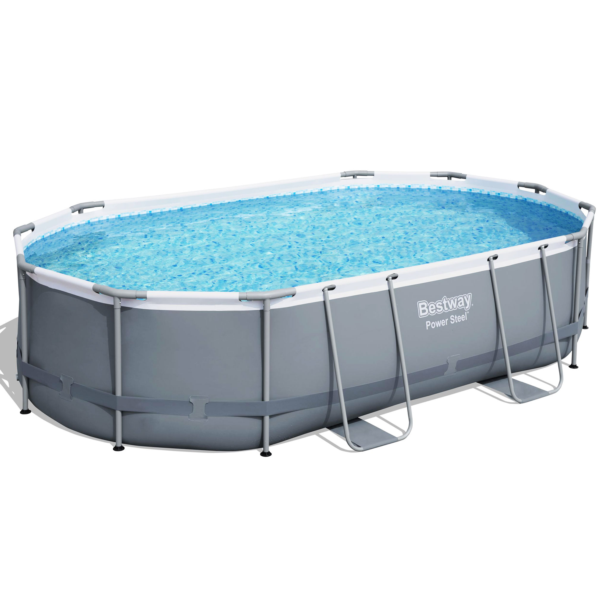 Bestway pool ovan mark 4,88x3,05m - 1m djup | Power Steel Oval (56448) Bestway pool ovan mark 4,88x3,05m - 1m djup | Power Steel Oval (56448)