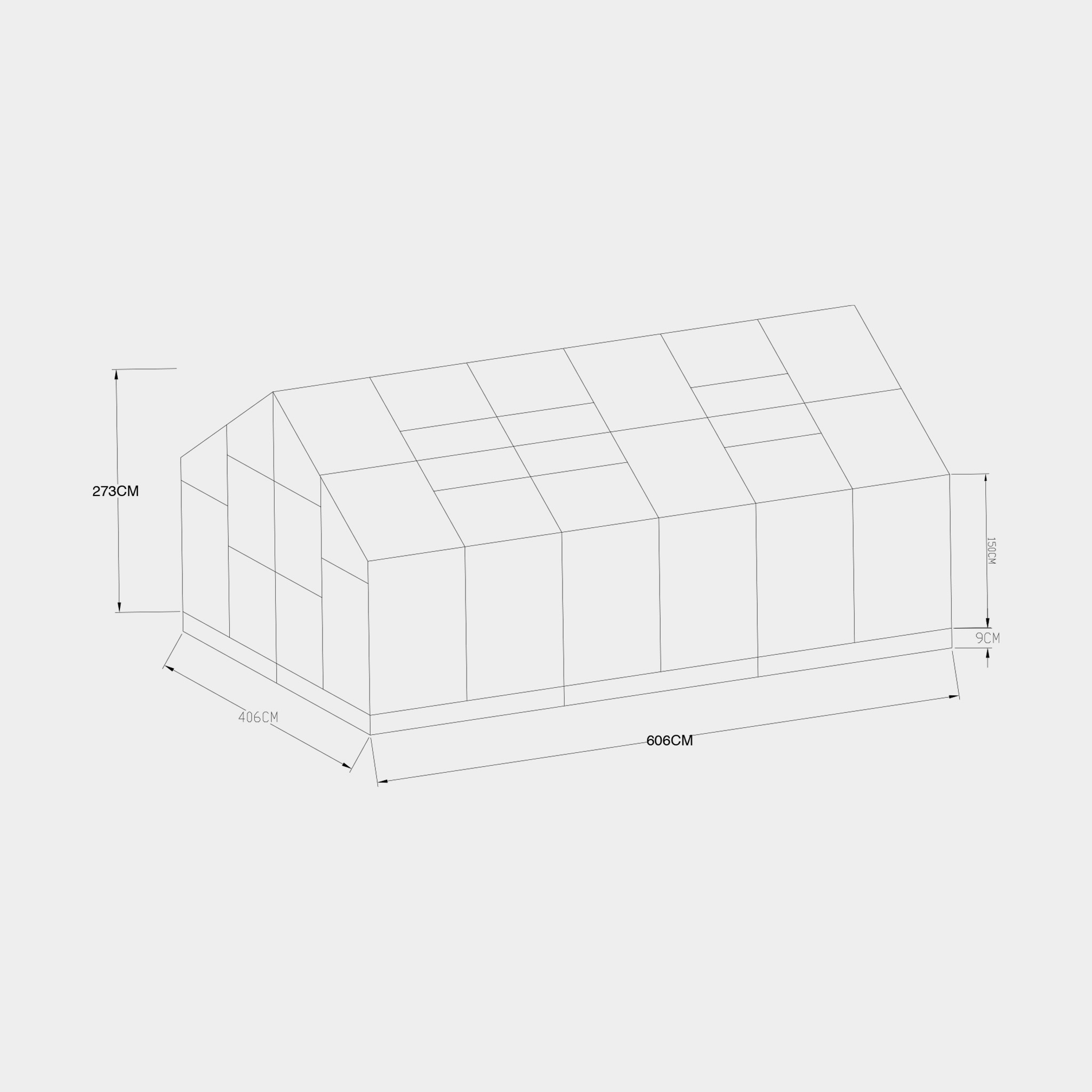 Premium glasväxthus 24,6m² | 5 års stormgaranti | 4mm säkerhetsglas Premium glasväxthus 24,6m² | 5 års stormgaranti | 4mm säkerhetsglas