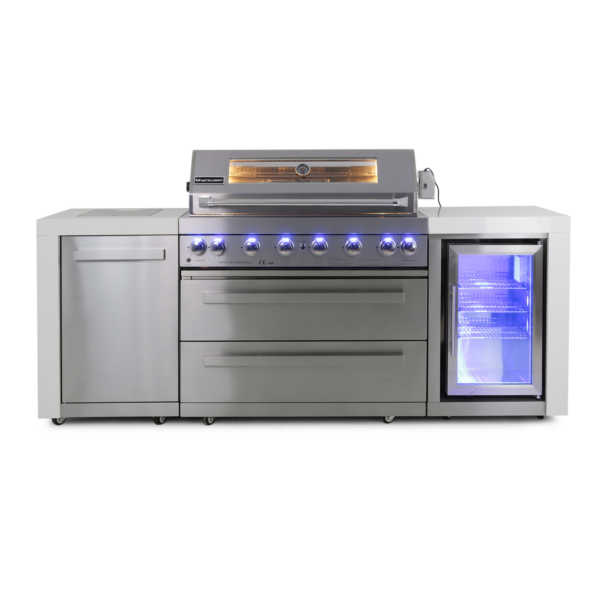 Stor rostfri gasolgrill/utekök | Austin Stor rostfri gasolgrill/utekök | Austin