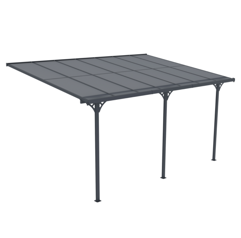 Altantak 4,35x3 m | Kanalplast / Aluminium | Extra hög | Grå Altantak 4,35x3 m | Kanalplast / Aluminium | Extra hög | Grå