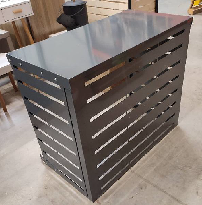 Värmepumpsskyd | 106x80x50cm | Galvaniserad plåt | Grå Värmepumpsskyd | 106x80x50cm | Galvaniserad plåt | Grå