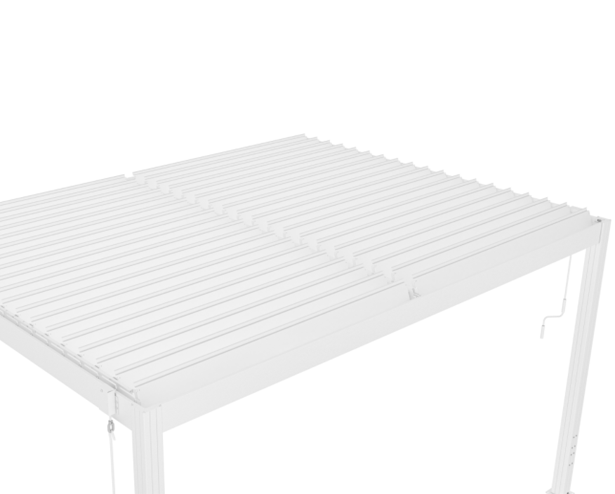 Pergola | Öppningsbart lamelltak | 4x3 | Vit Pergola | Öppningsbart lamelltak | 4x3 | Vit