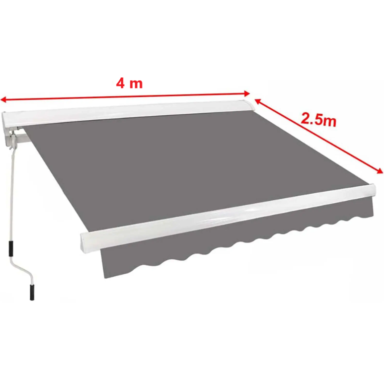 Halvkassettmarkis 4x2,5 m | Vevmanövrerad | Metalcraft Halvkassettmarkis 4x2,5 m | Vevmanövrerad | Metalcraft
