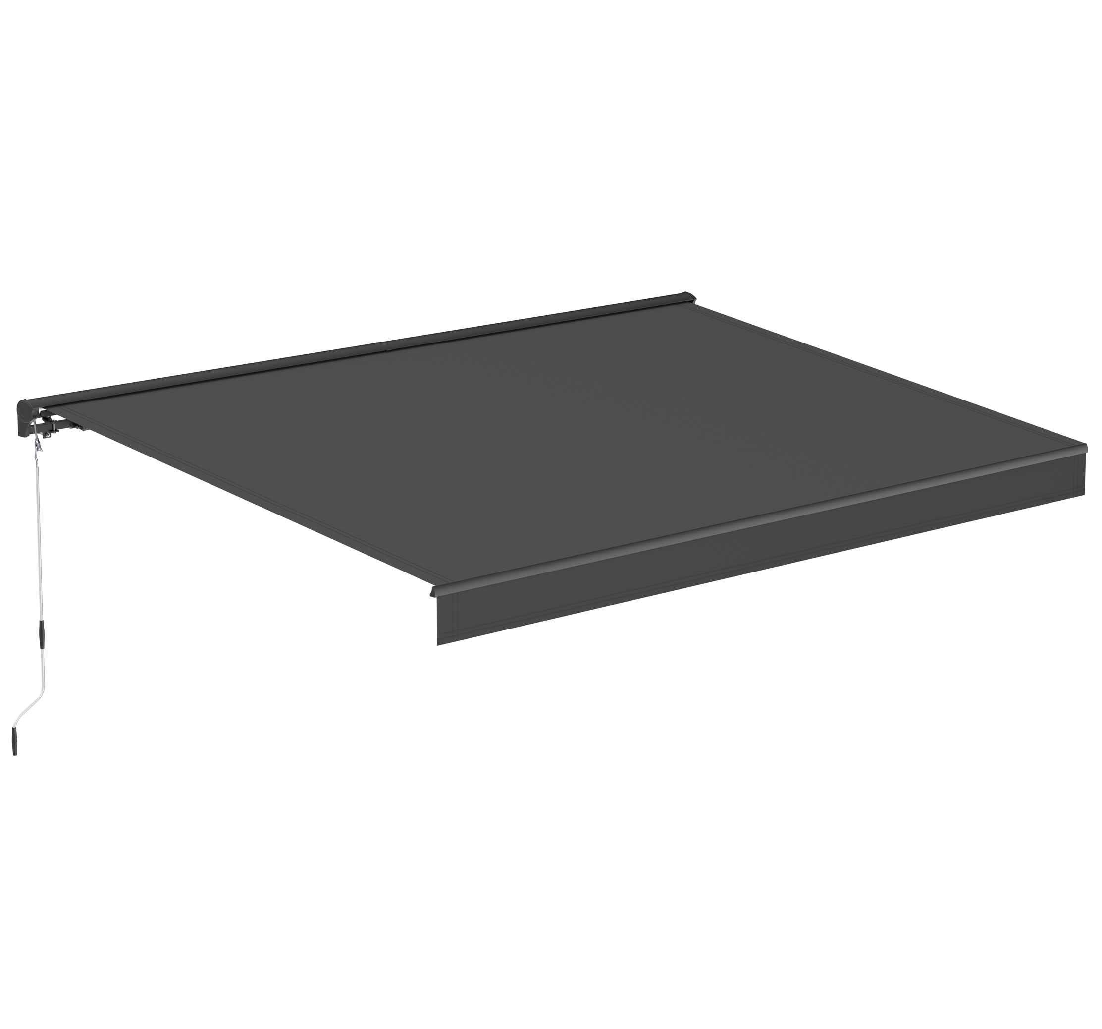 Terrassmarkis halvkassett 4x3 m | Motor & fj�rrkontroll | M�rkgr�