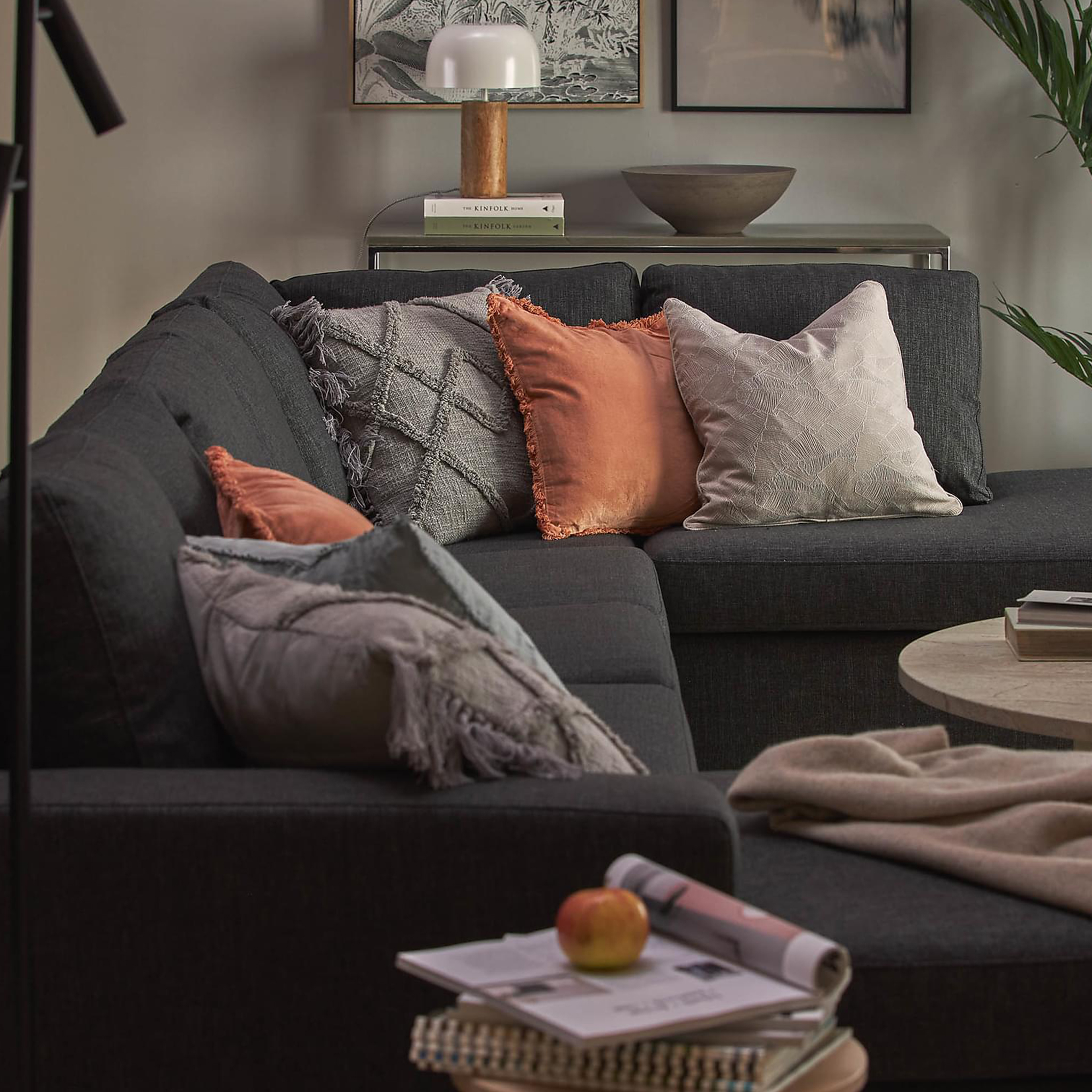 U-soffa med divan vänster | Crazy XL | Antracit U-soffa med divan vänster | Crazy XL | Antracit