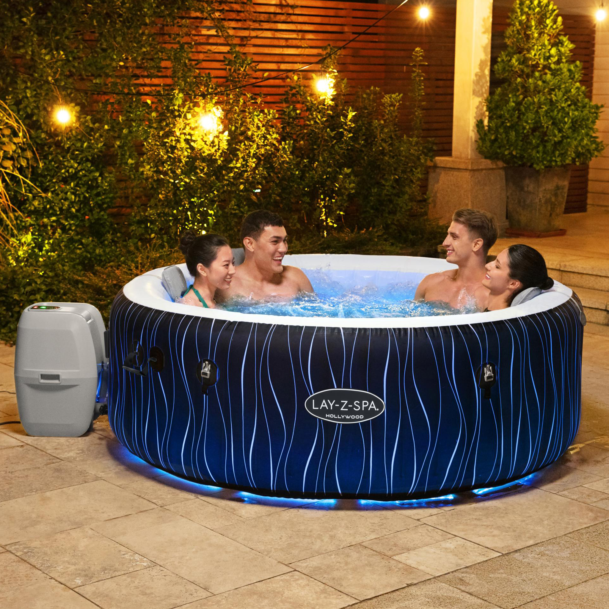 Lay-Z Spa Hollywood Airjet | Bestway uppblåsbart spabad 4-6 personer Lay-Z Spa Hollywood Airjet | Bestway uppblåsbart spabad 4-6 personer