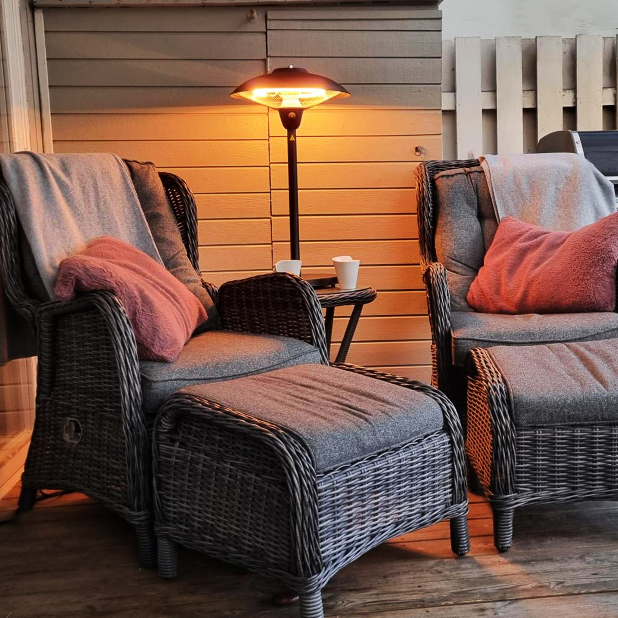 Stående terrassvärmare | 1500W Stående terrassvärmare | 1500W