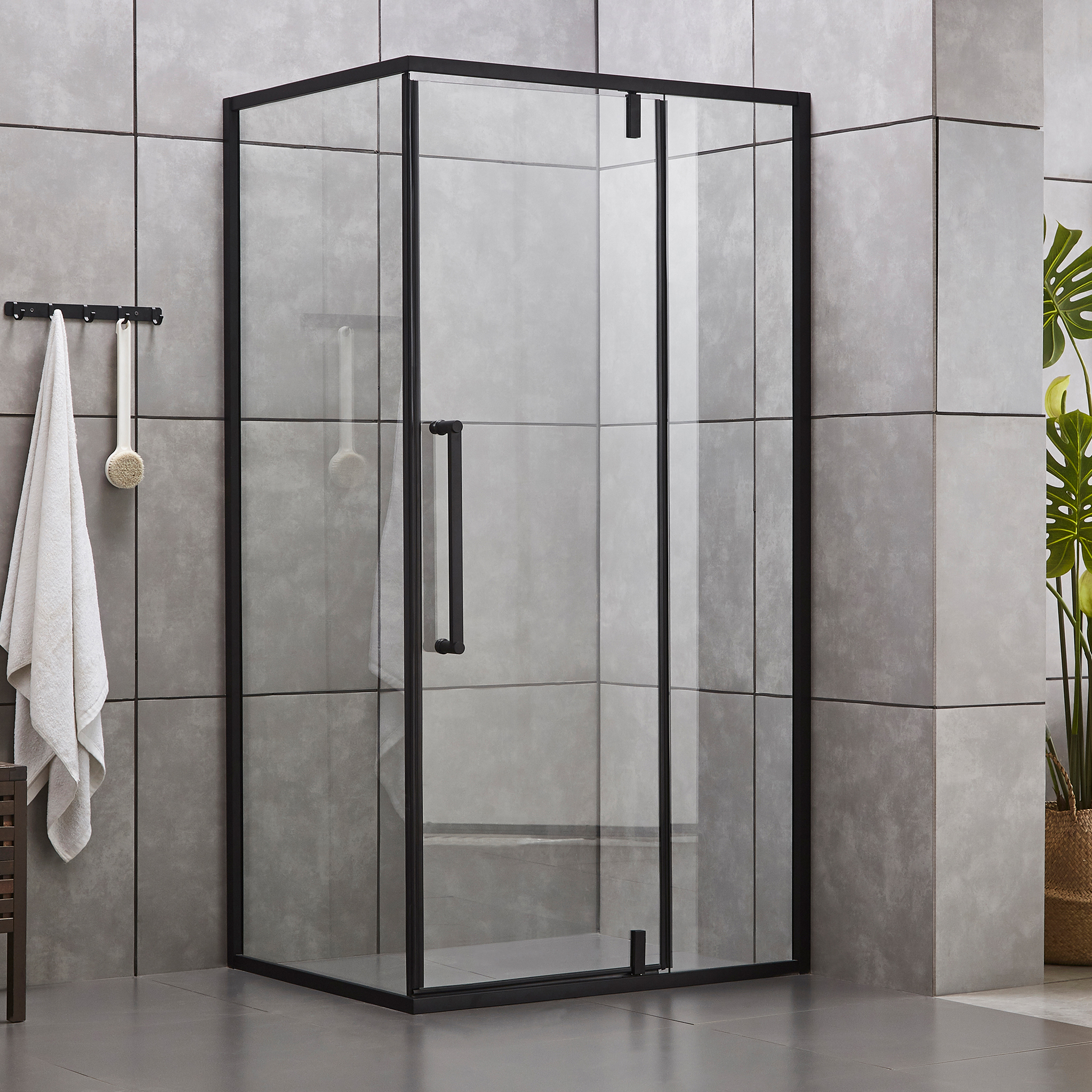 Stort duschh�rn | 8mm s�kerhetsglas | Industriell design