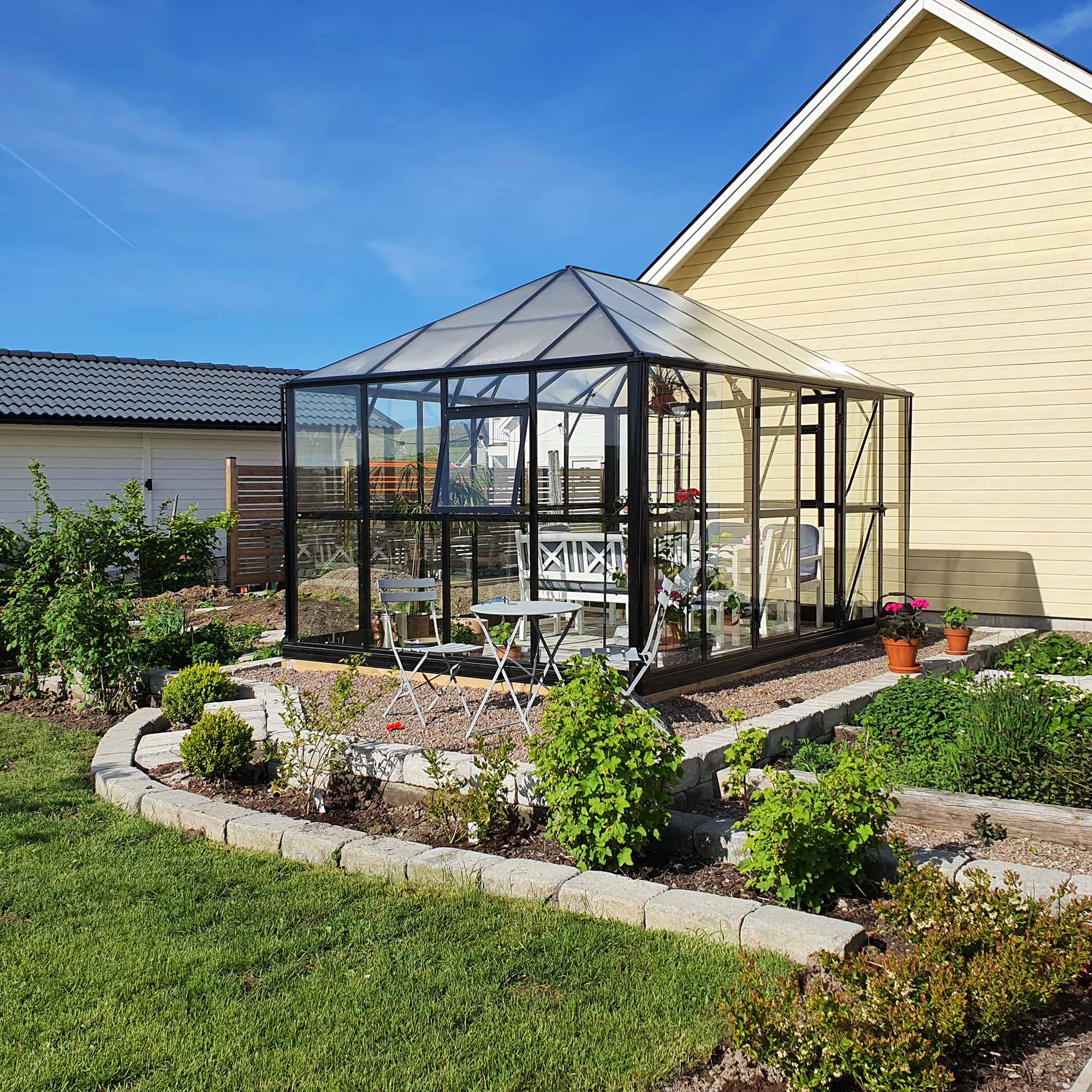 Orangeri 12,9m² | Stort premiumväxthus | 5 års stormgaranti | Gazebo Orangeri 12,9m² | Stort premiumväxthus | 5 års stormgaranti | Gazebo
