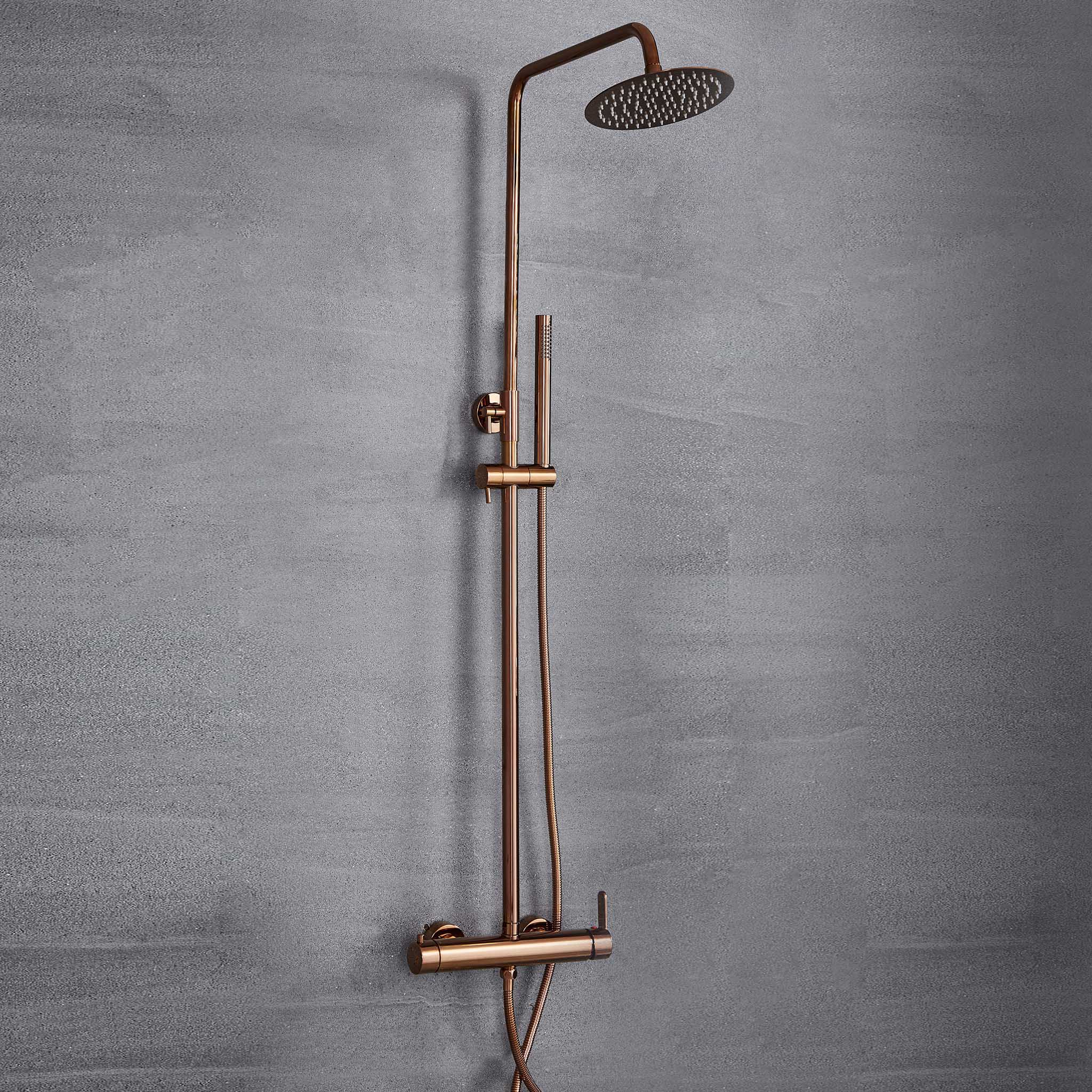 Komplett takduschset med handdusch  Ros&eacute;