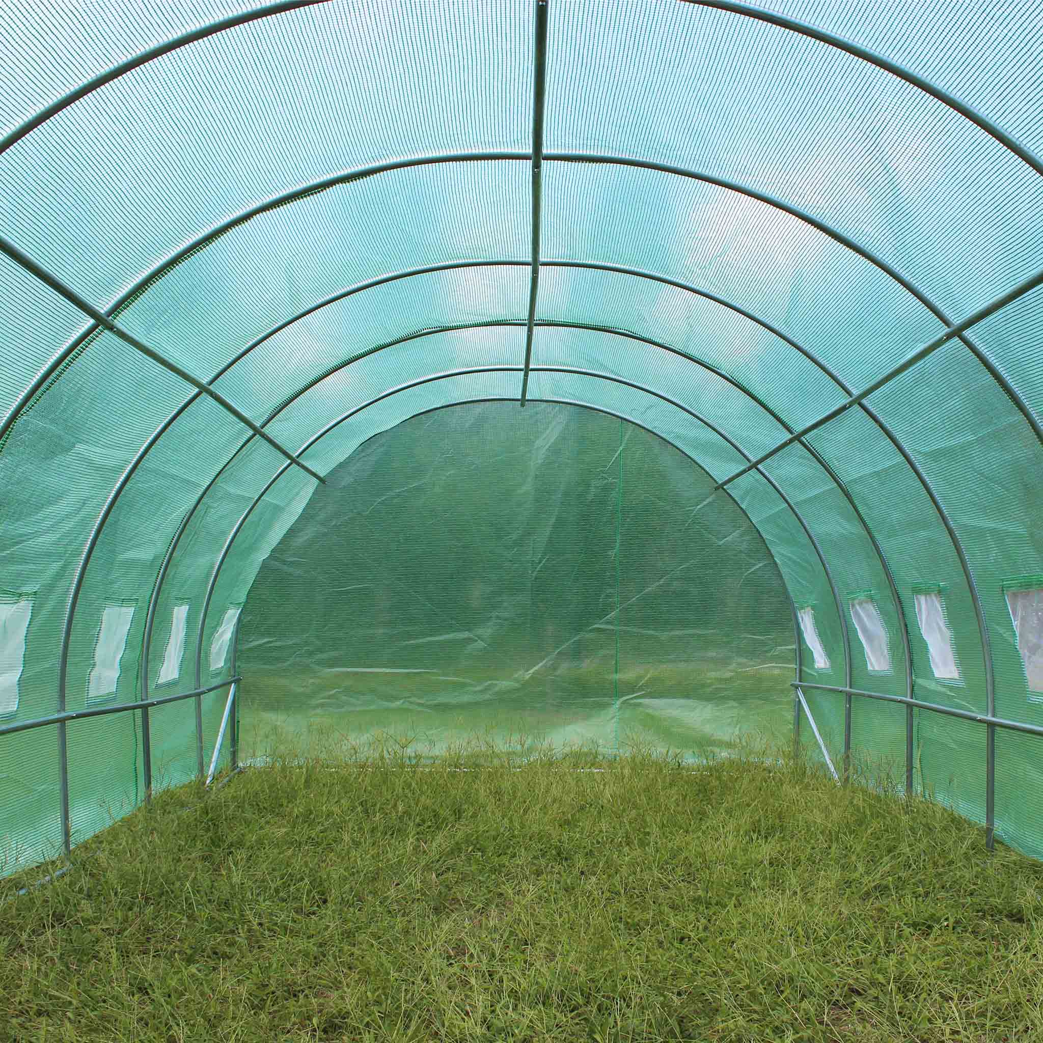 Tunnelväxthus 18m² | Stålram med PE-plastöverdrag Tunnelväxthus 18m² | Stålram med PE-plastöverdrag