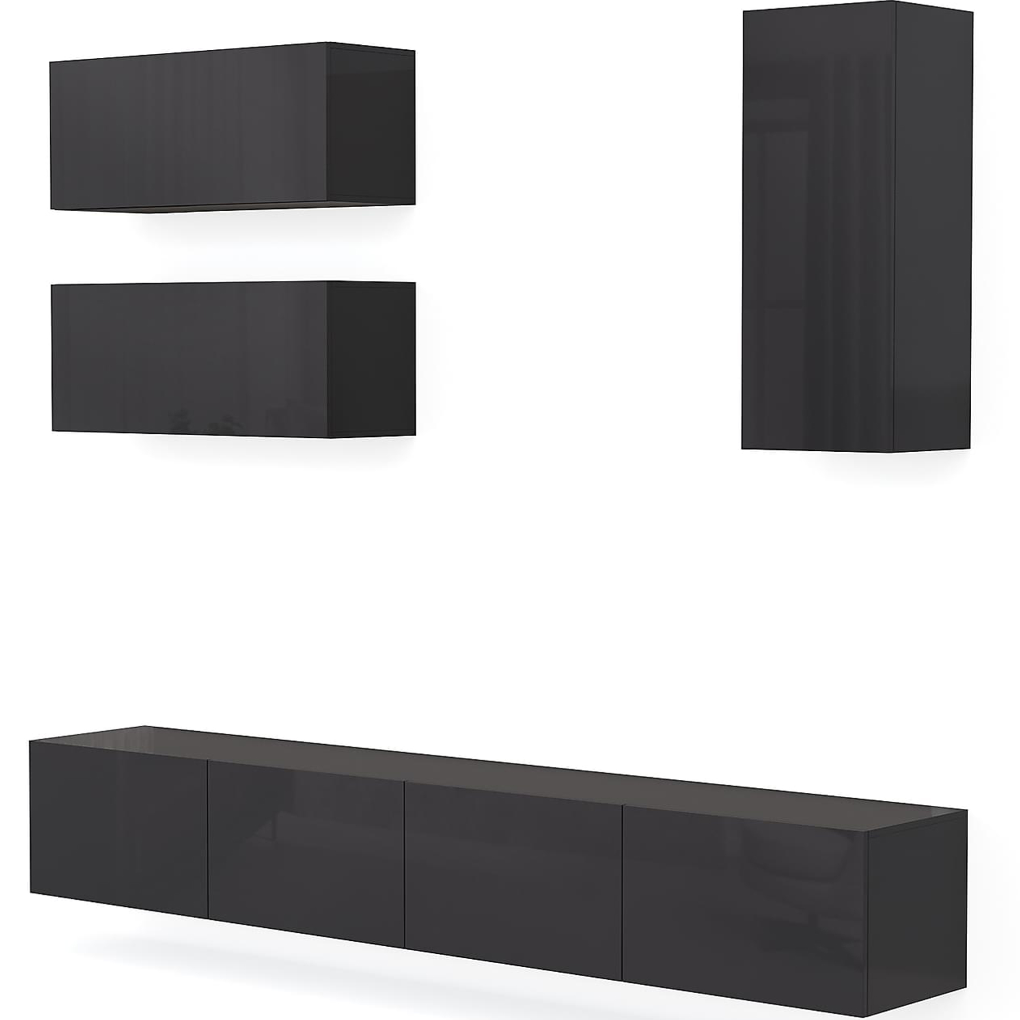 Tv-bänk | Set | 41x240 cm | Badachro - Grå Tv-bänk | Set | 41x240 cm | Badachro - Grå