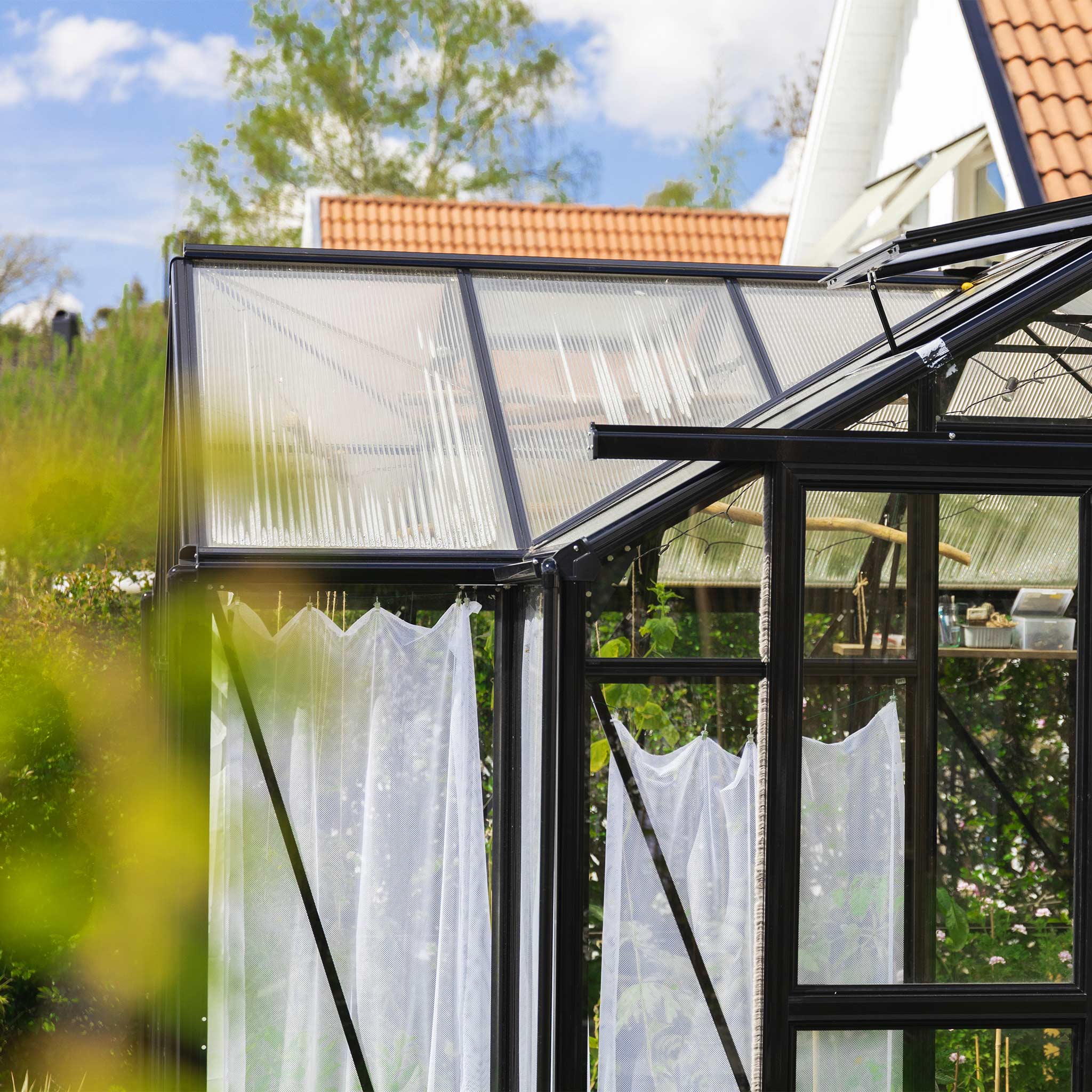 T-format glasv�xthus 11,2m� | 4mm s�kerhetsglas | 5 �rs stormgaranti