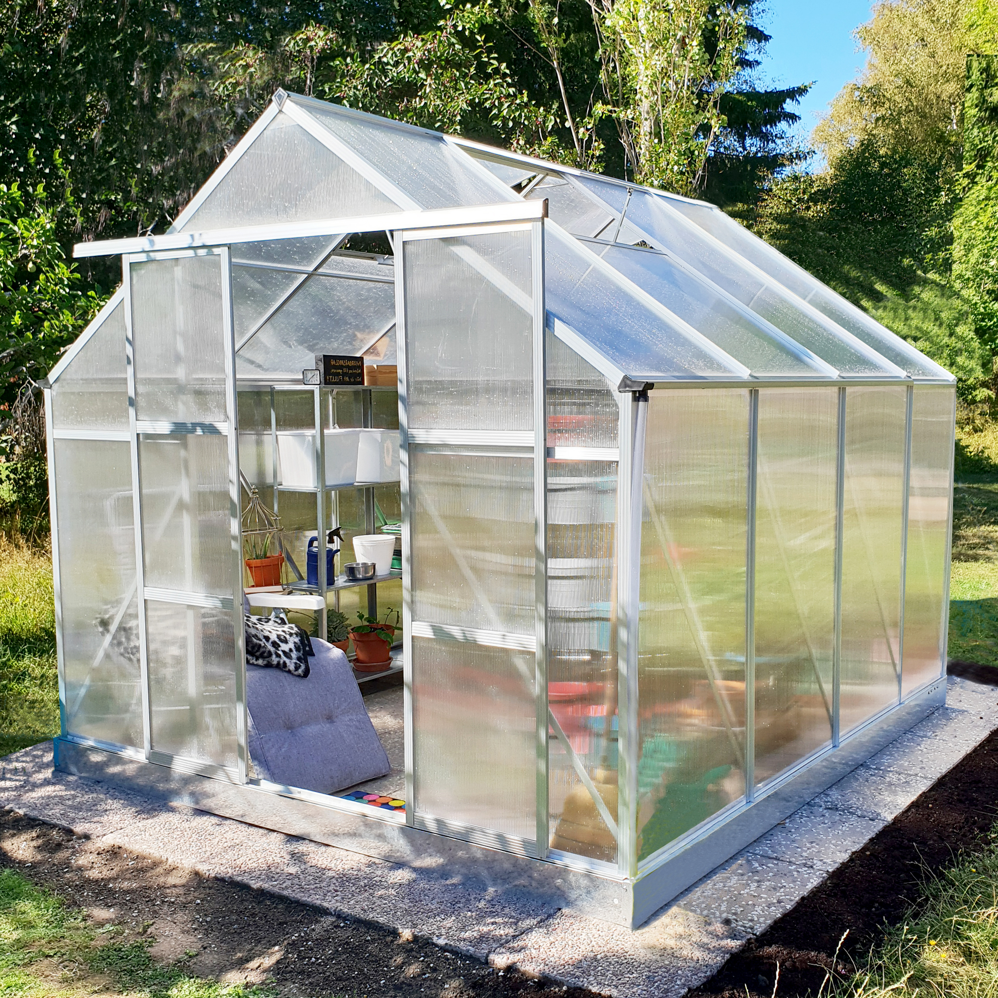 Växthus 7,2m² | 6mm Kanalplast | Hög odlingshöjd Växthus 7,2m² | 6mm Kanalplast | Hög odlingshöjd