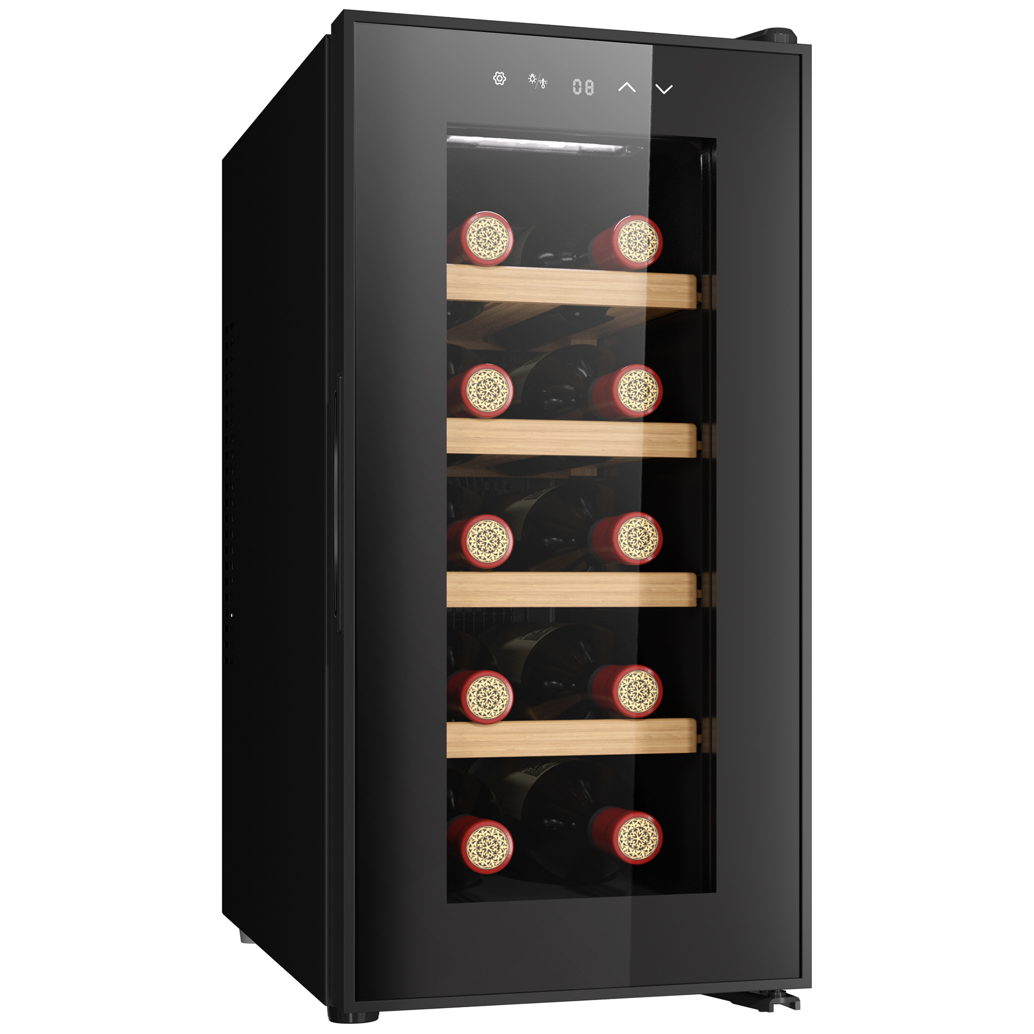 Vinkyl 10 flaskor | Extra tystg�ende | LED-belysning | 26,5cm smal