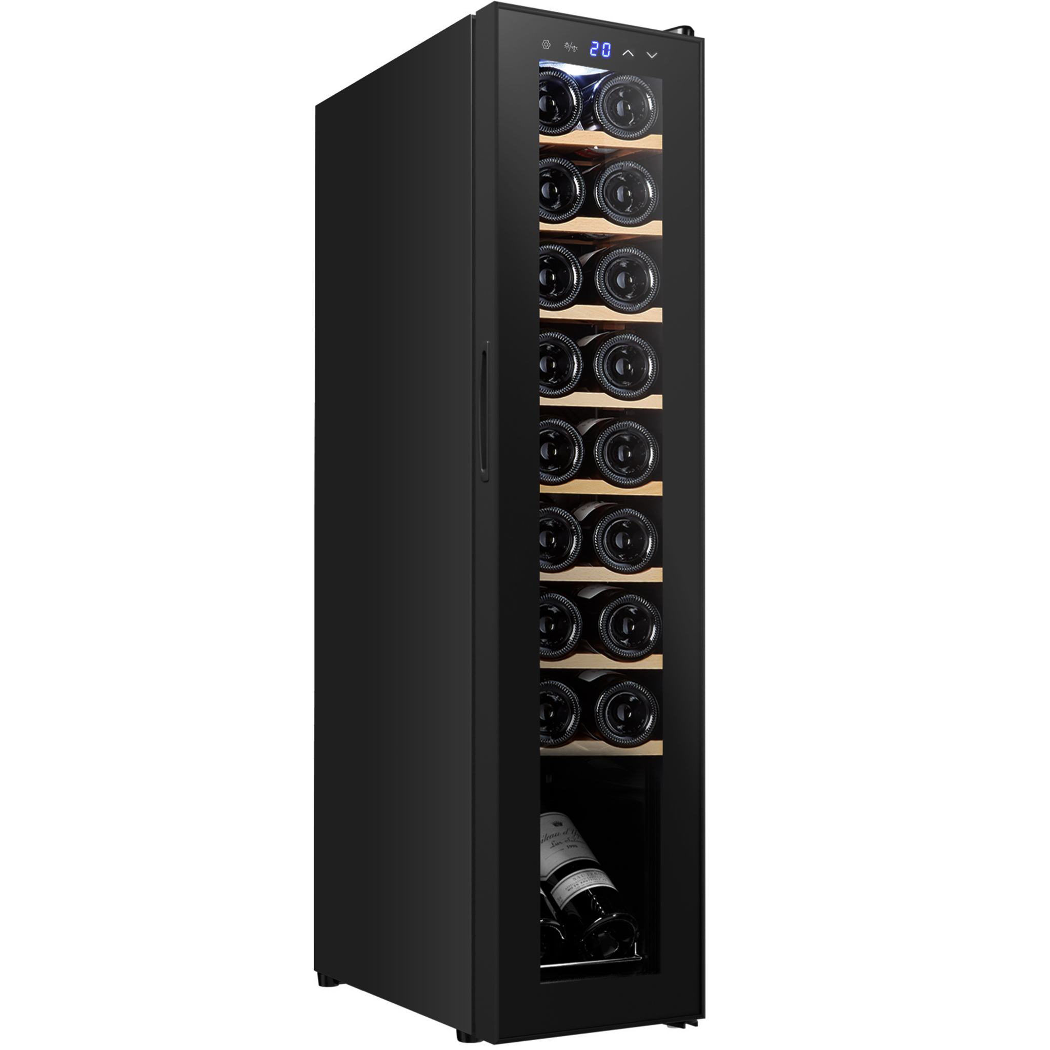 Vinkyl 18 flaskor | Extra tystg�ende | LED-belysning | 25cm smal
