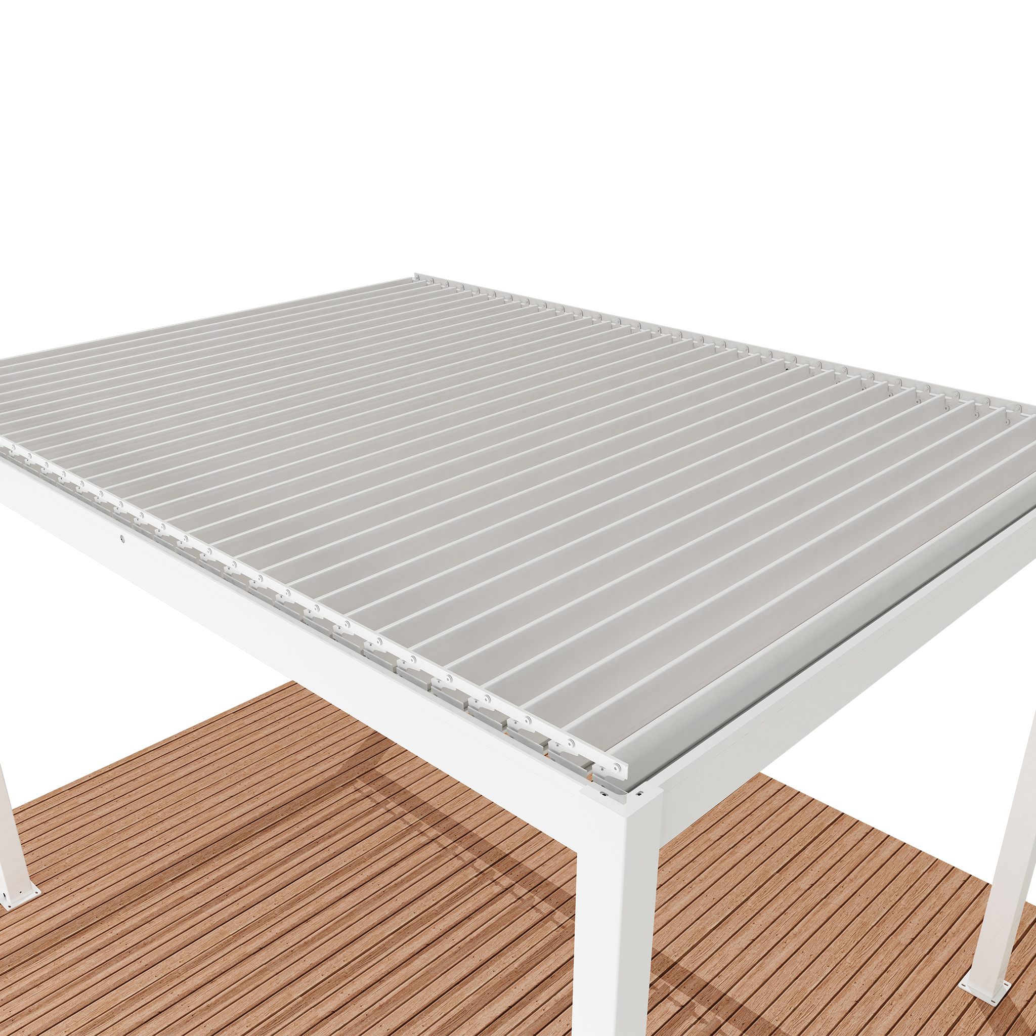 Pergola Premium 4x3m | Motordrivet lamelltak | Vit Pergola Premium 4x3m | Motordrivet lamelltak | Vit