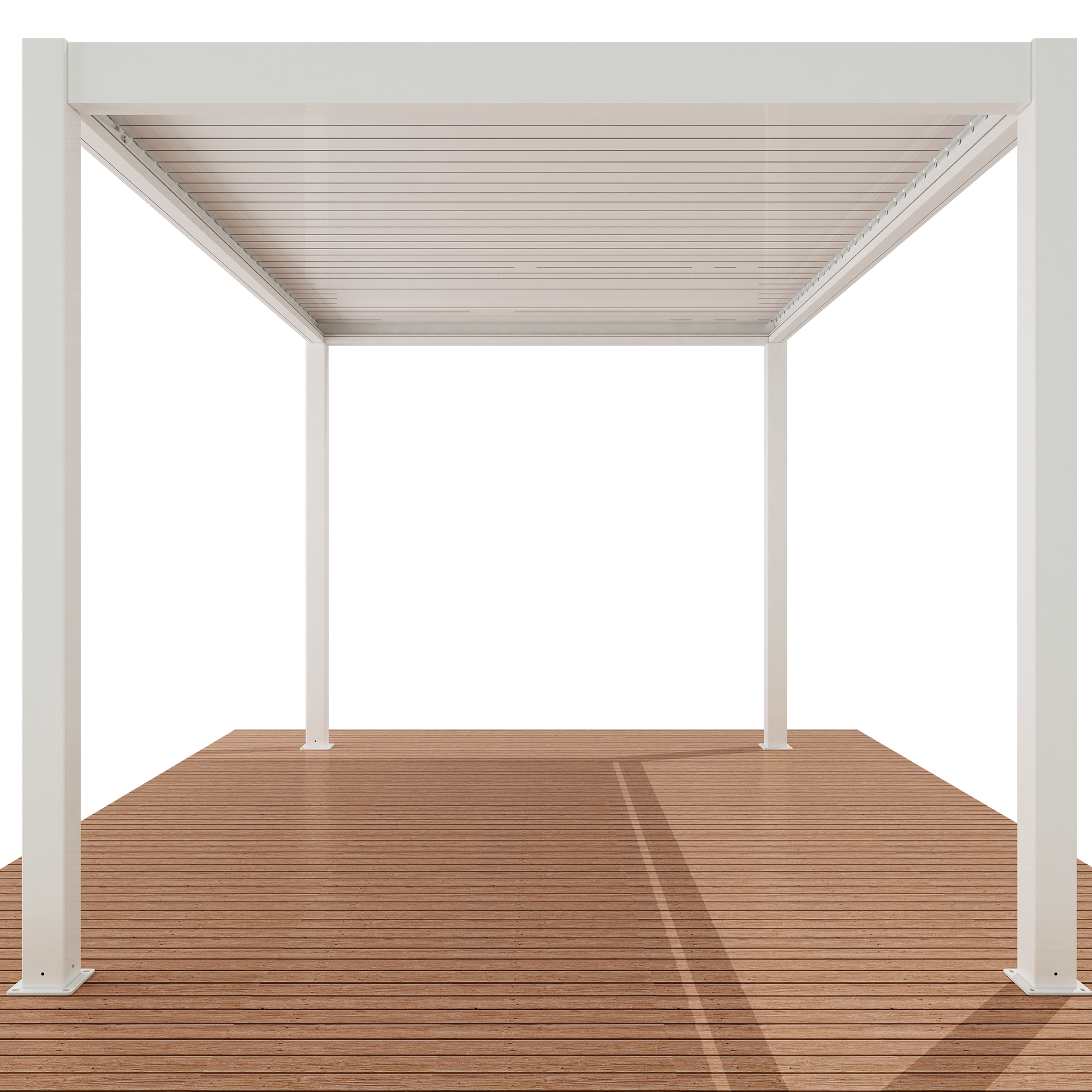 Pergola Premium 4x3m | Motordrivet lamelltak | Vit Pergola Premium 4x3m | Motordrivet lamelltak | Vit
