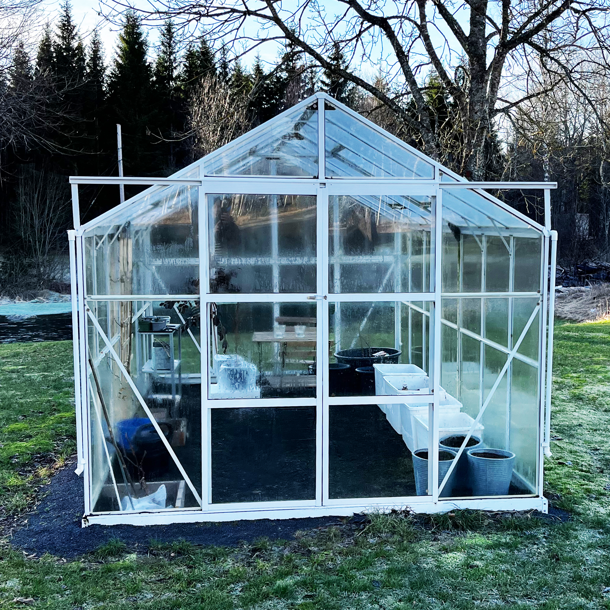 Glasv�xthus 11,1m� | 4mm s�kerhetsglas | 5 �rs stormgaranti
