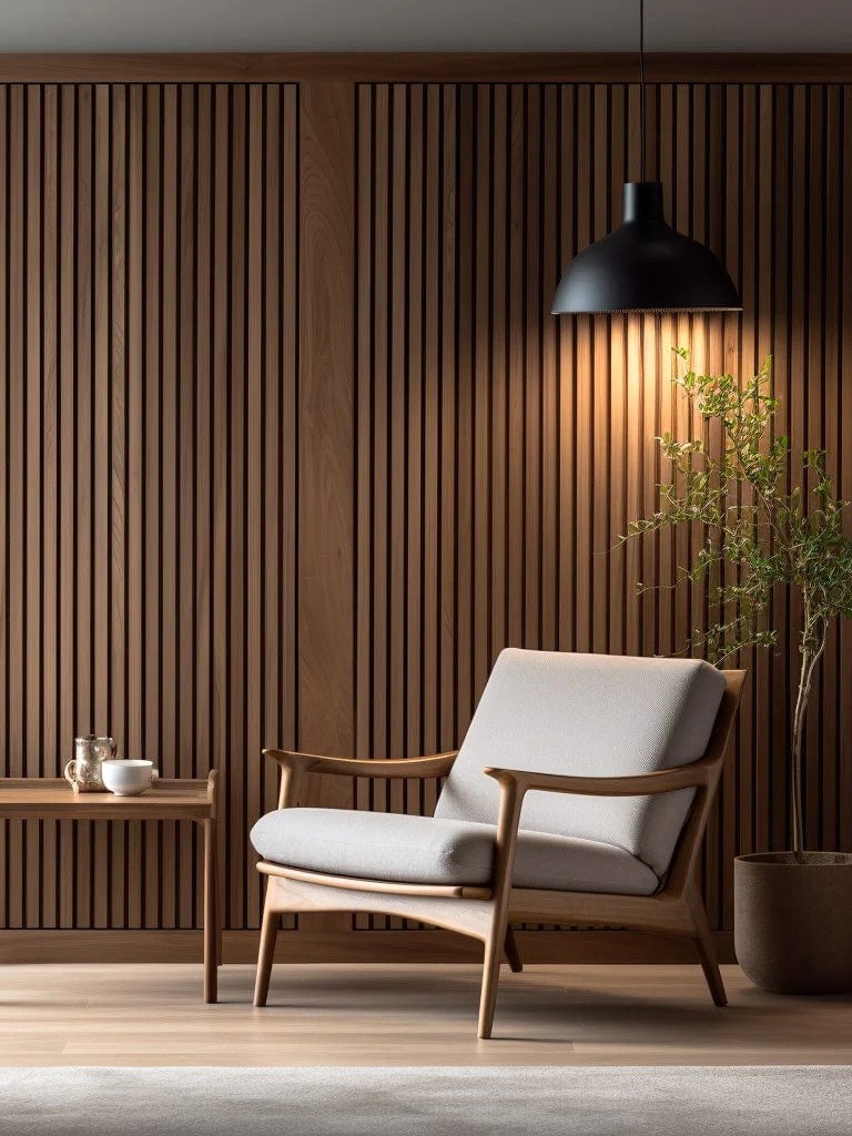 Trälamell akustikpaneler | 2700x600x21mm | Valnöt Trälamell akustikpaneler | 2700x600x21mm | Valnöt