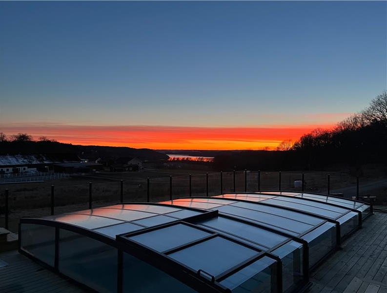 Pooltak 4x8m | Utan skenor | UV-skydd