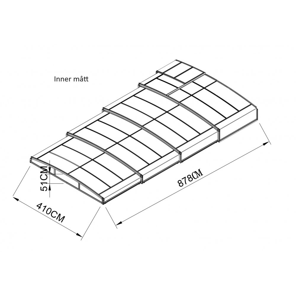 Pooltak 4x8m | Utan skenor | UV-skydd | Flexibel dörr Pooltak 4x8m | Utan skenor | UV-skydd | Flexibel dörr