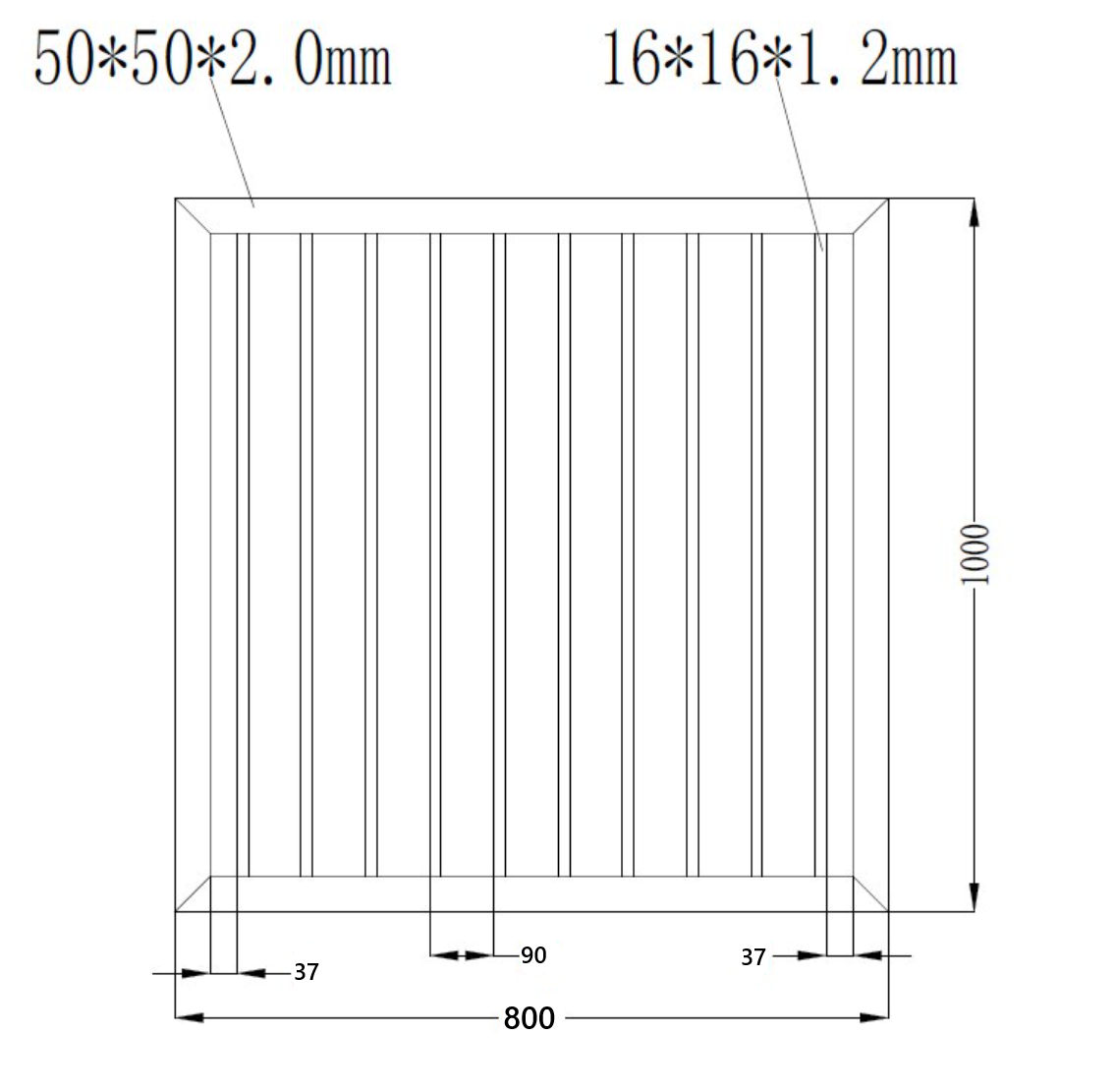 Grind med l�s funktion | F�rdigmonterat | 80x100 cm | Aurelius