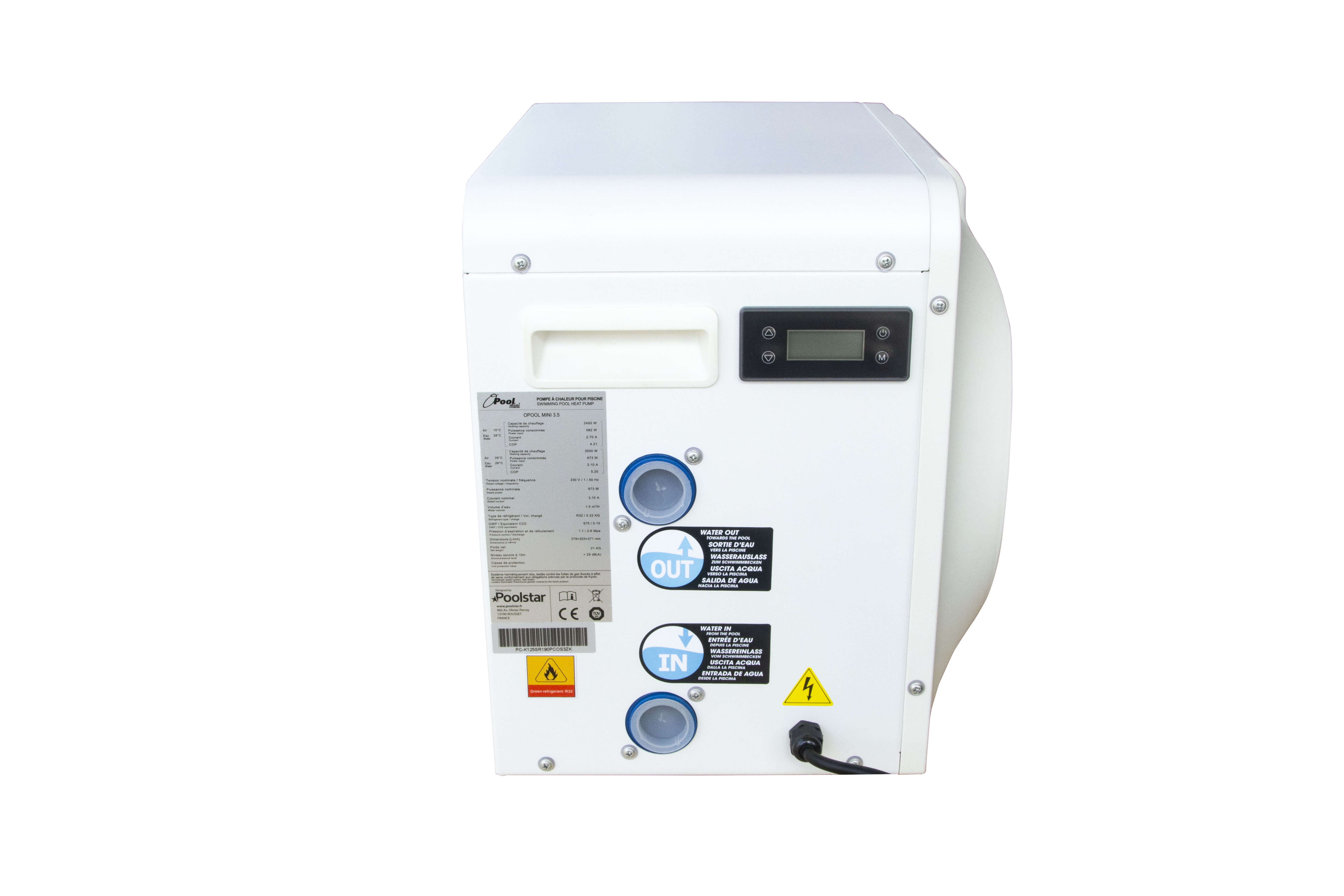 Poolvärmepump splash 3kw | Vit Poolvärmepump splash 3kw | Vit
