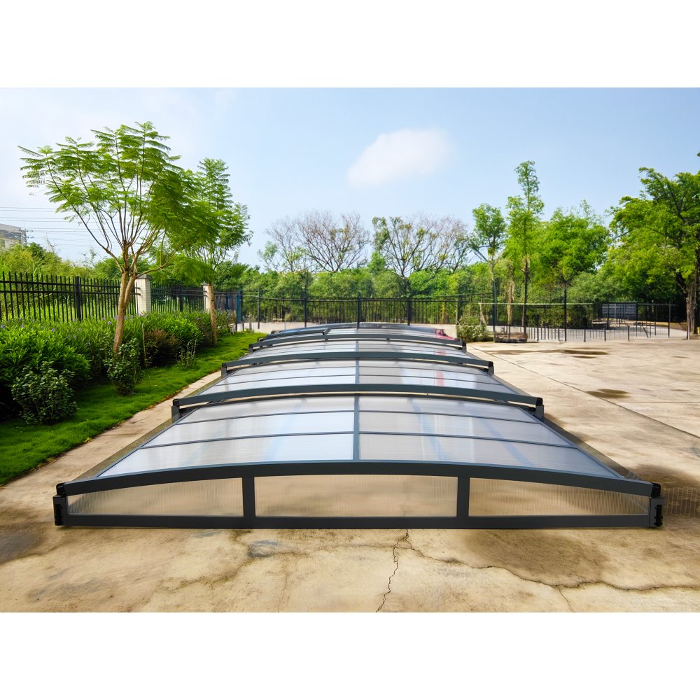 Pooltak 3x6m | Utan skenor | UV-skydd | Justerbar dörr Pooltak 3x6m | Utan skenor | UV-skydd | Justerbar dörr