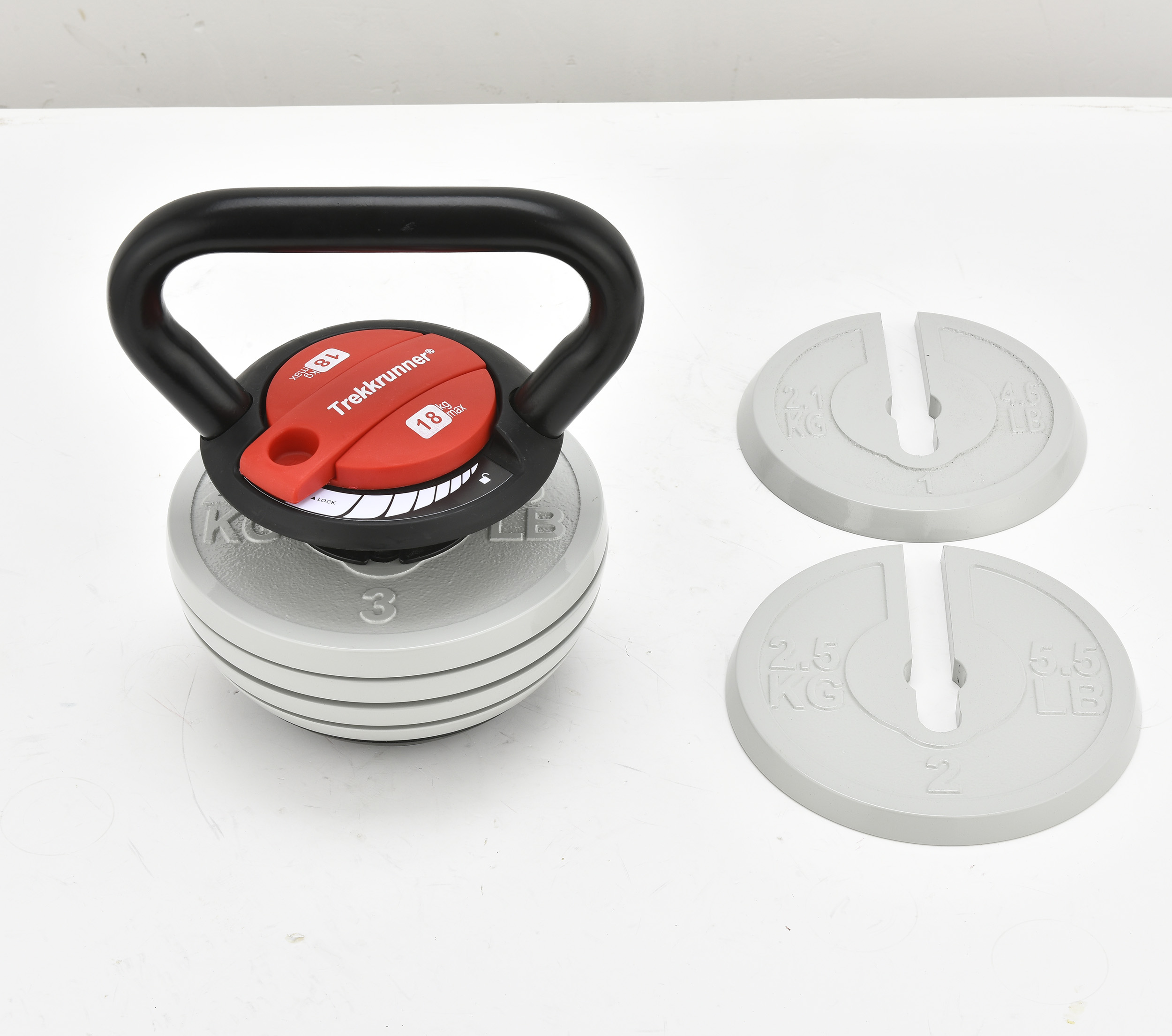 Justerbar kettlebell 3,4-18kg | 7 viktniv�er | Lyfco