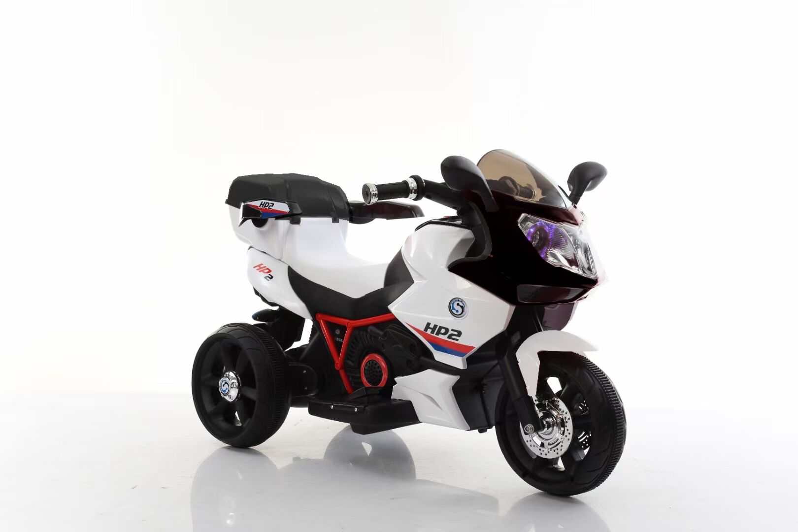 Elmotorcykel för barn | 7Ah | Dubbla motorer | Röd/Vit Elmotorcykel för barn | 7Ah | Dubbla motorer | Röd/Vit