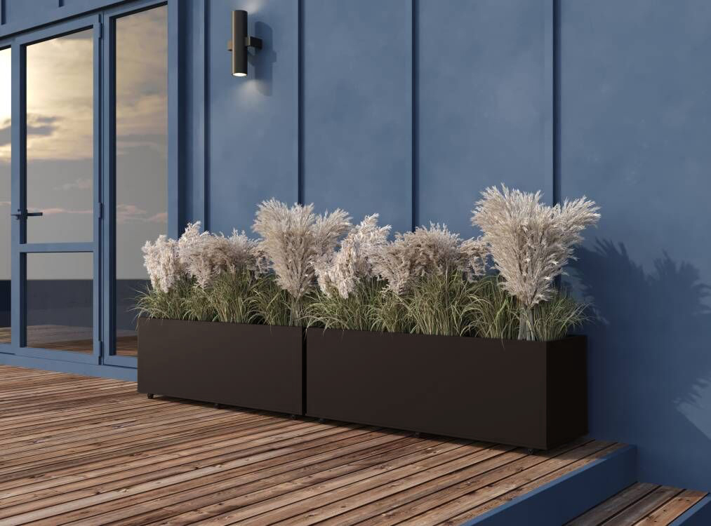 Bloml�da i st�l | 120x40x60 cm | Svart | F�r utomhusbruk