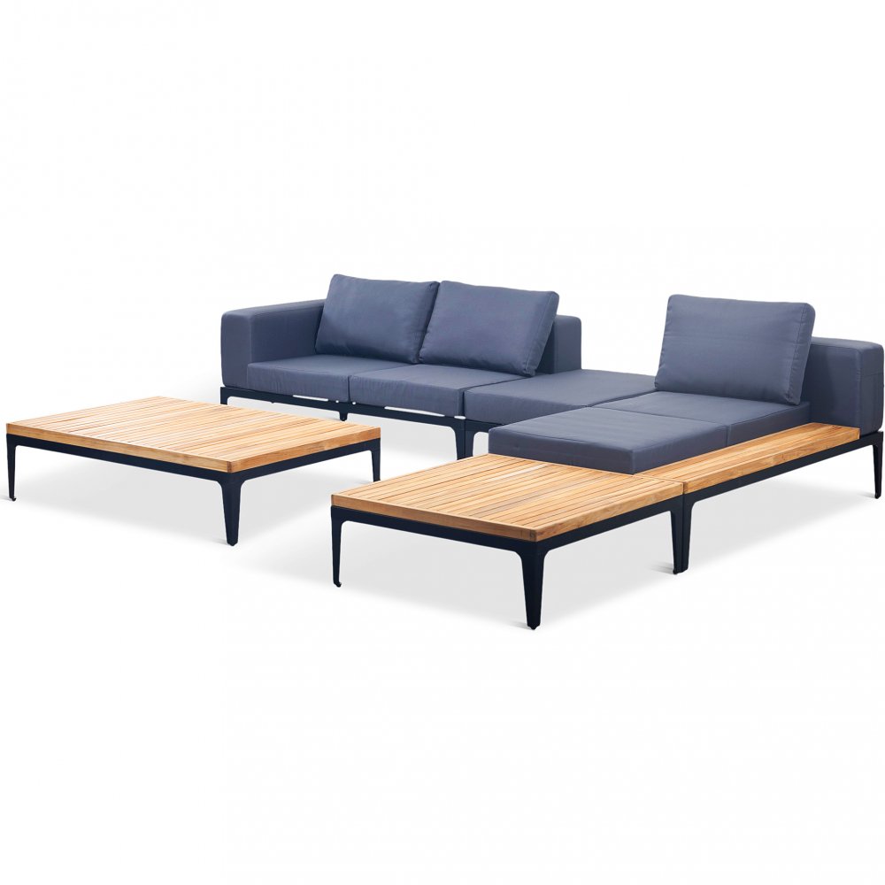 Loungegrupp för trädgården | Teak och aluminium | Lyfco Björkskär Loungegrupp för trädgården | Teak och aluminium | Lyfco Björkskär