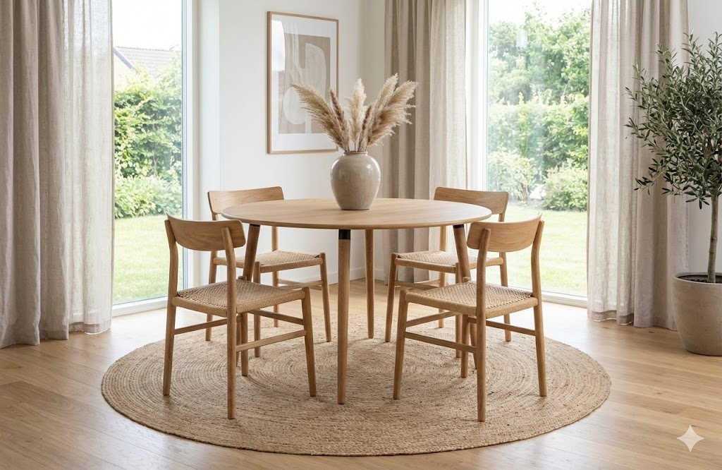 Omni Matbord Ø180 cm – Oljad Ek | Stort runt matbord i skandinavisk design Omni Matbord Ø180 cm – Oljad Ek | Stort runt matbord i skandinavisk design