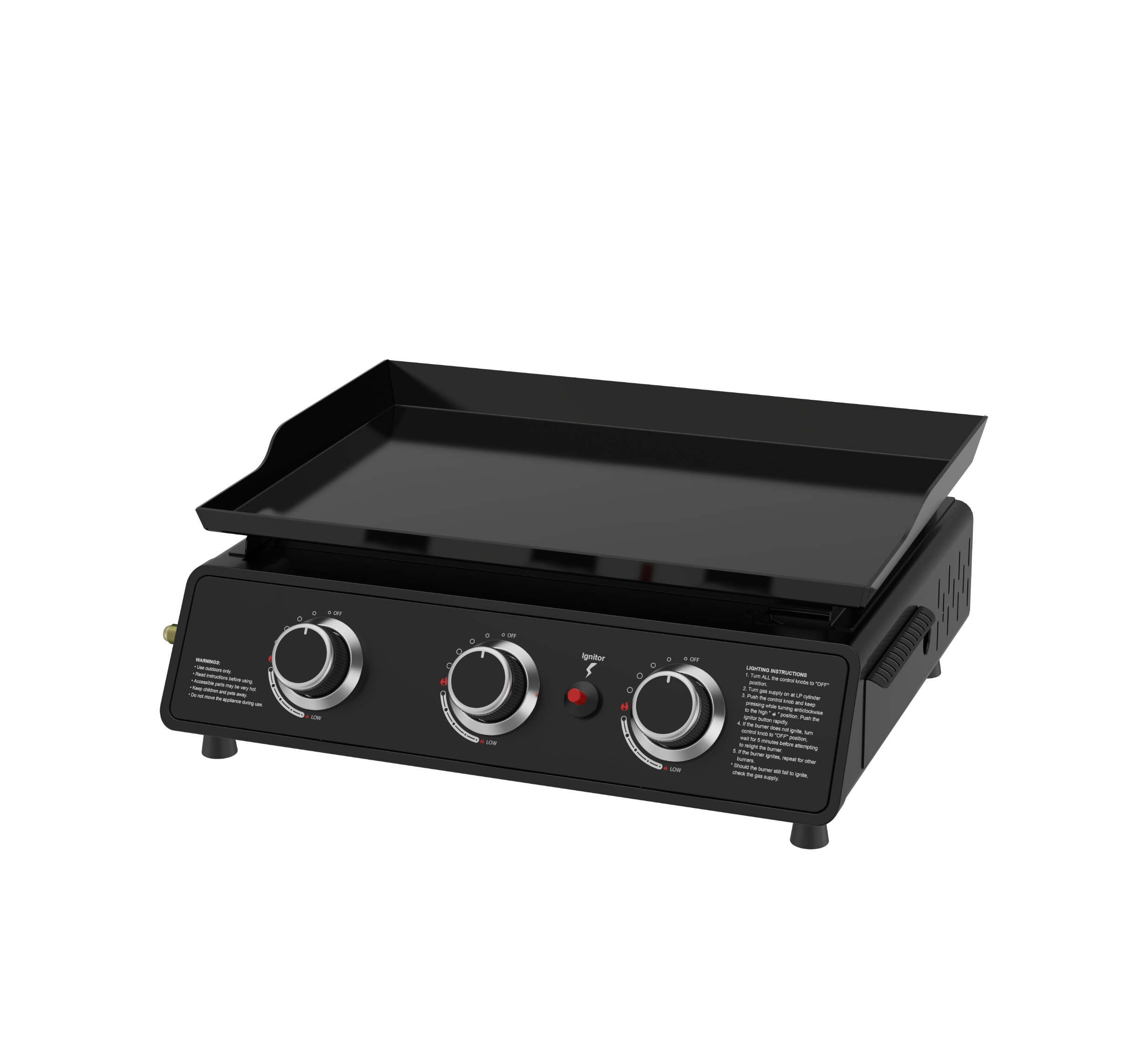 Portabel stekh�ll | Stekbord med 3 br�nnare f�r smidig grillning | CampMate