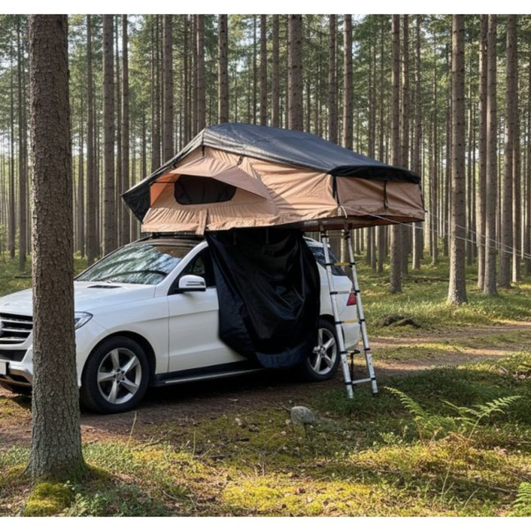 Takt&auml;lt Softshell 240x140 cm  Vattent&auml;tt 10 000 mm  Madrass & stege ing&aring;r  Tundra