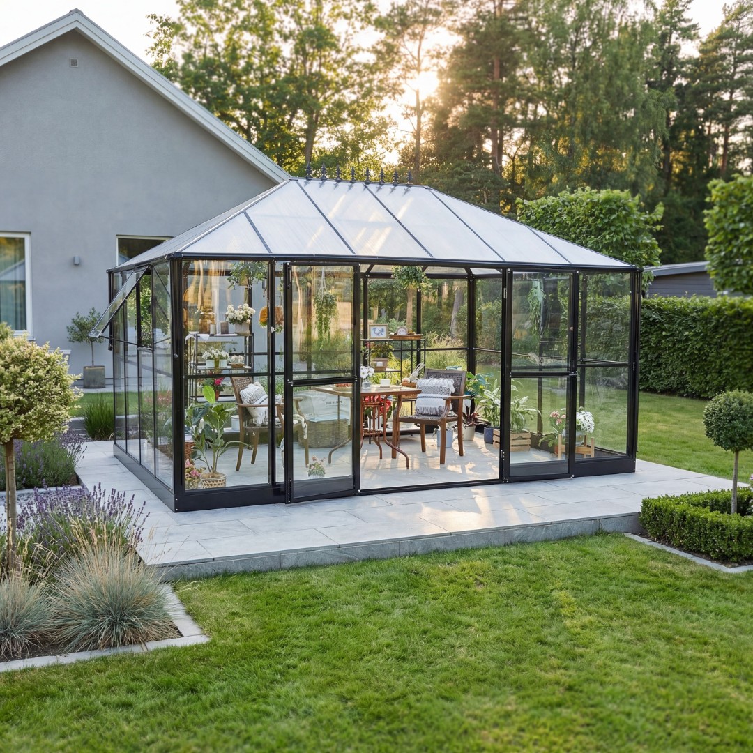 Gazebo 12 m² | 4 mm säkerhetsglas | Hållbar och stilren konstruktion Gazebo 12 m² | 4 mm säkerhetsglas | Hållbar och stilren konstruktion