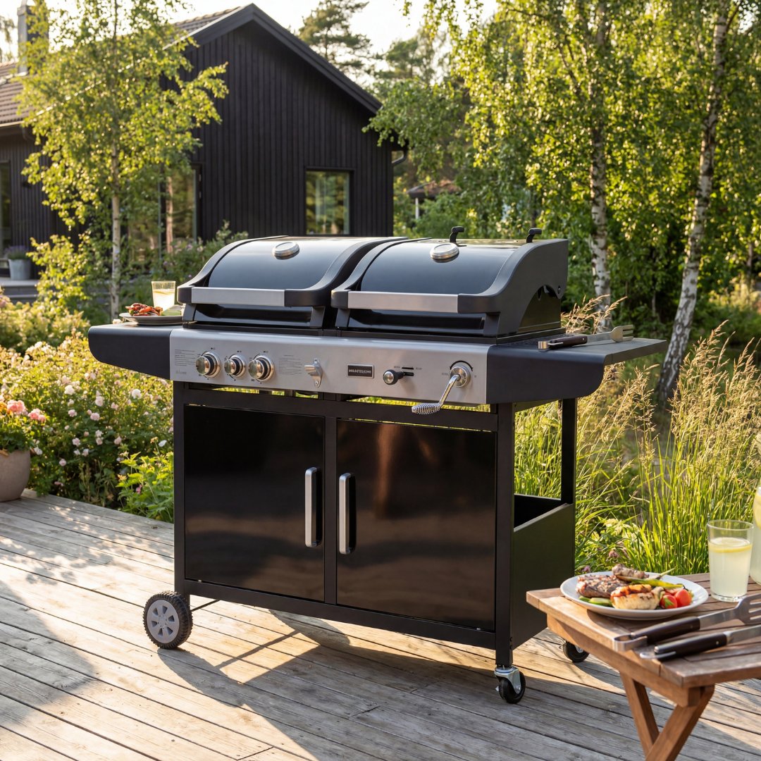 Kombinerad gasol- och kolgrill | Savannah Kombinerad gasol- och kolgrill | Savannah