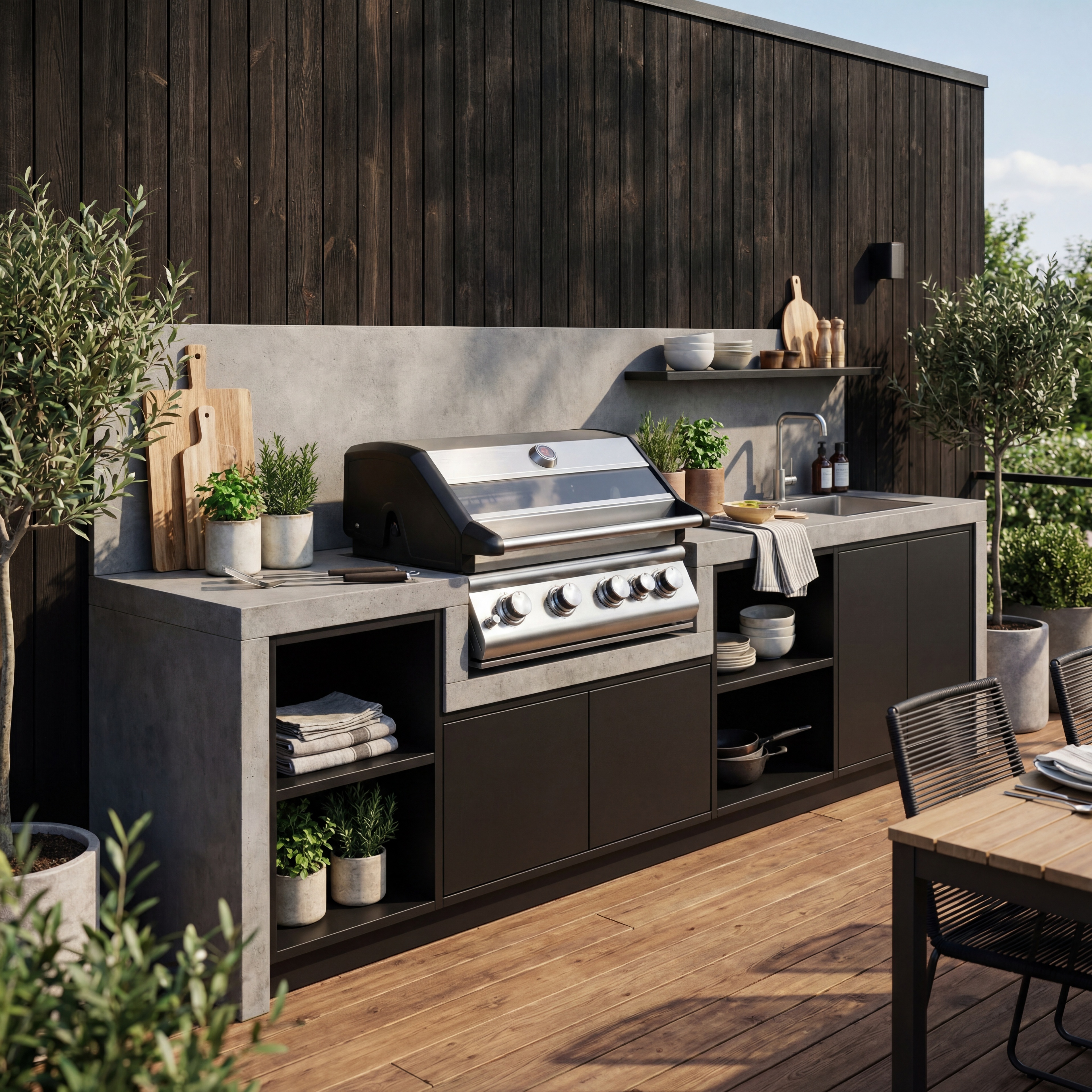 Inbyggnadsgrill gasol f�r utek�k | Rostfri | Texas