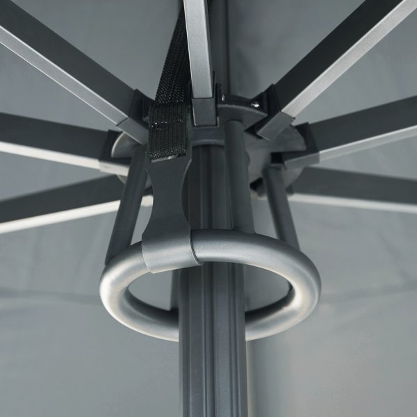 Helautomatiskt premiumparasoll 6m | Grå Helautomatiskt premiumparasoll 6m | Grå