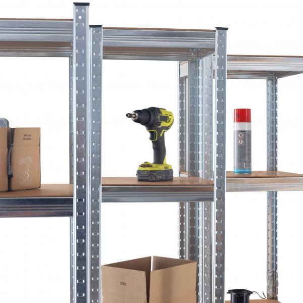 Tre frvaringshyllor 40x40x180cm | Galvaniserat stl