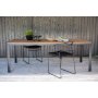 Matbord 205x90 cm i polywood och svart aluminium fr uteplats | Break