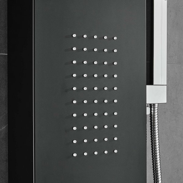 Duschpanel i svart rostfritt stål | Lexi Duschpanel i svart rostfritt stål | Lexi