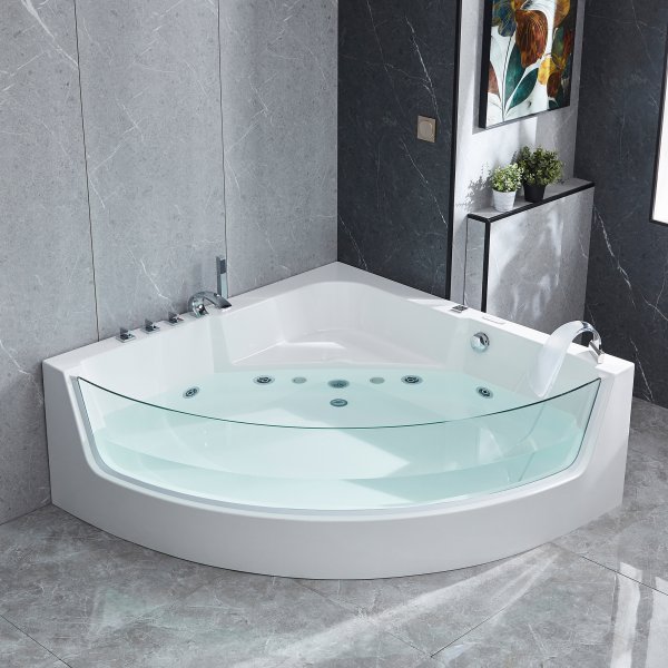 Bubbelbadkar hörn med underhållsvärme | 150x150cm | BK-058 Bubbelbadkar hörn med underhållsvärme | 150x150cm | BK-058