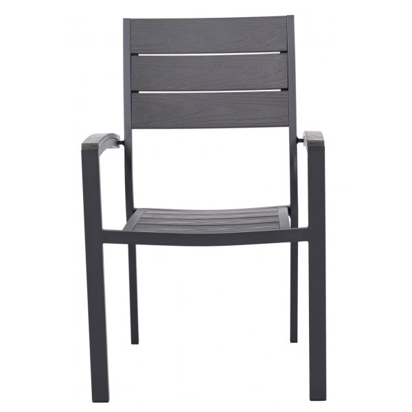 Las Vegas karmstol fr utomhus - Svart / Gr noonwood