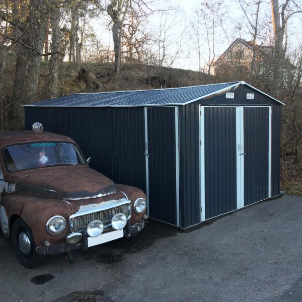 Plåtgarage 18m² | Dubbel dörr | Komplett byggsats Plåtgarage 18m² | Dubbel dörr | Komplett byggsats