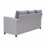 Loungegrupp h�rnsoffa med bord gr� � modern utegrupp i konstrotting | Stenvik